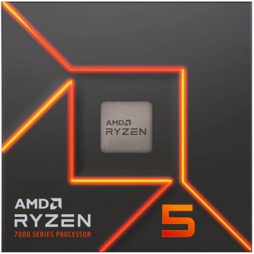 Procesador de escritorio desbloqueado AMD Ryzen 5 7600 de 6 núcleos y 12 subprocesos 