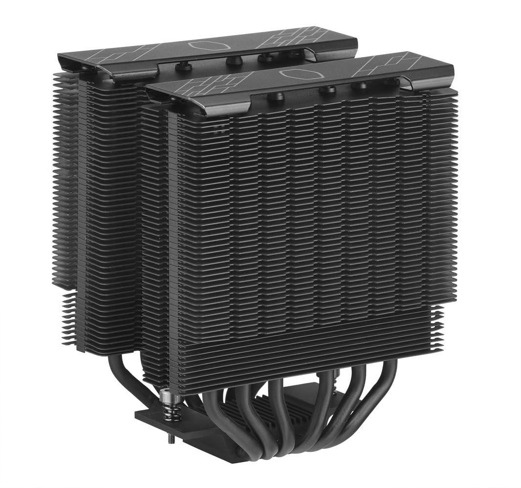 Cooler Master Hyper 212 Halo Black CPU Air Cooler, 120 Halo² PWM Fan, Dual Loop ARGB, Aluminum Top Cover, 4 Copper Heat Pipes, 154mm Tall, AMD Ryzen AM5|AM4, Intel LGA 1851|1700|1200 Brackets