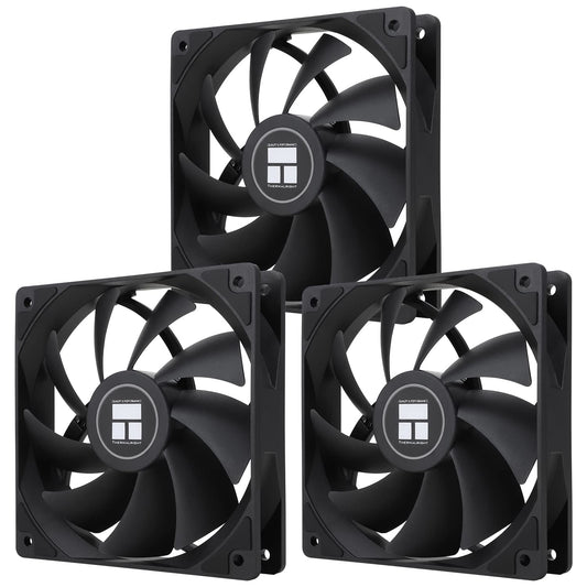 Ventilador de CPU Thermalright TL-C12C X3 de 120 mm, ventilador de refrigeración para caja, ventilador de computadora silencioso PWM de 4 pines con cojinete S-FDB incluido, ventilador de enfriamiento de hasta 1550 RPM (3 unidades) 