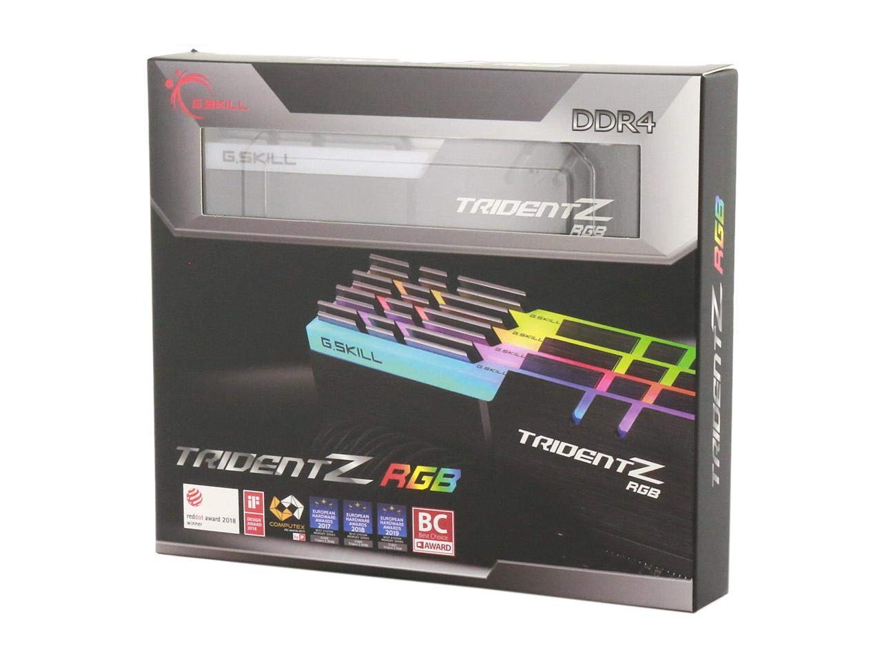 G.SKILL Trident Z RGB Series (Intel XMP) DDR4 RAM 64GB (2x32GB) 3600MT/s CL18-22-22-42 1.35V Desktop Computer Memory UDIMM (F4-3600C18D-64GTZR)