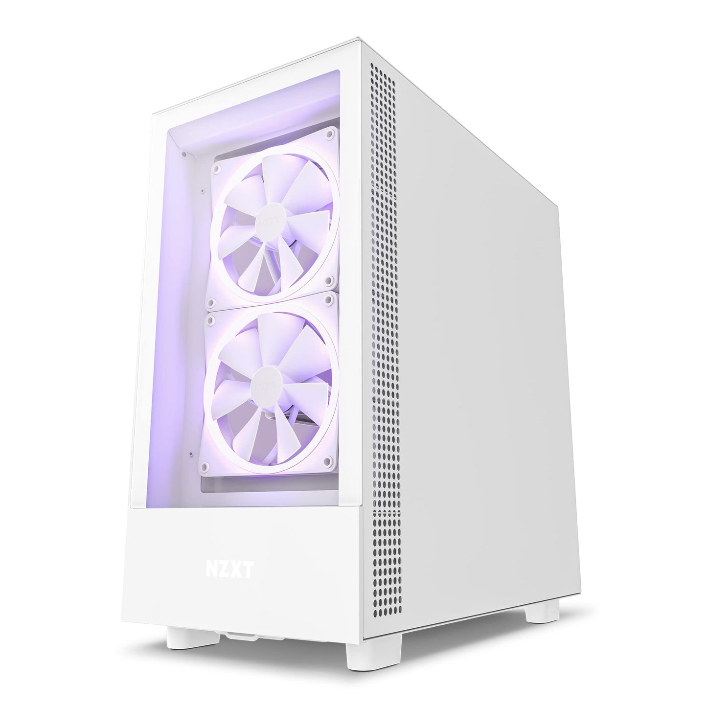 NZXT H5 Flow Compact ATX Mid-Tower PC Gaming Case – High Airflow Perforated Tempered Glass Front/Side Panel – Cable Management – 2 x 120mm Fans Included – 280mm Radiator Support – Black