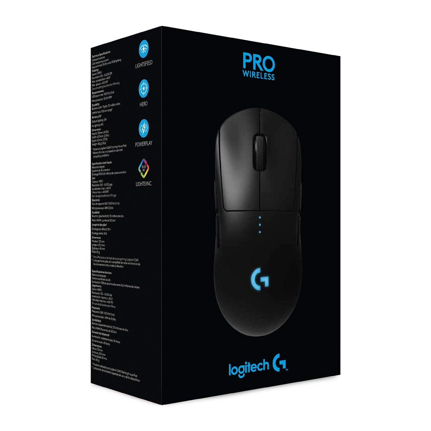 Ratón inalámbrico para juegos Logitech G Pro con rendimiento de nivel eSports 