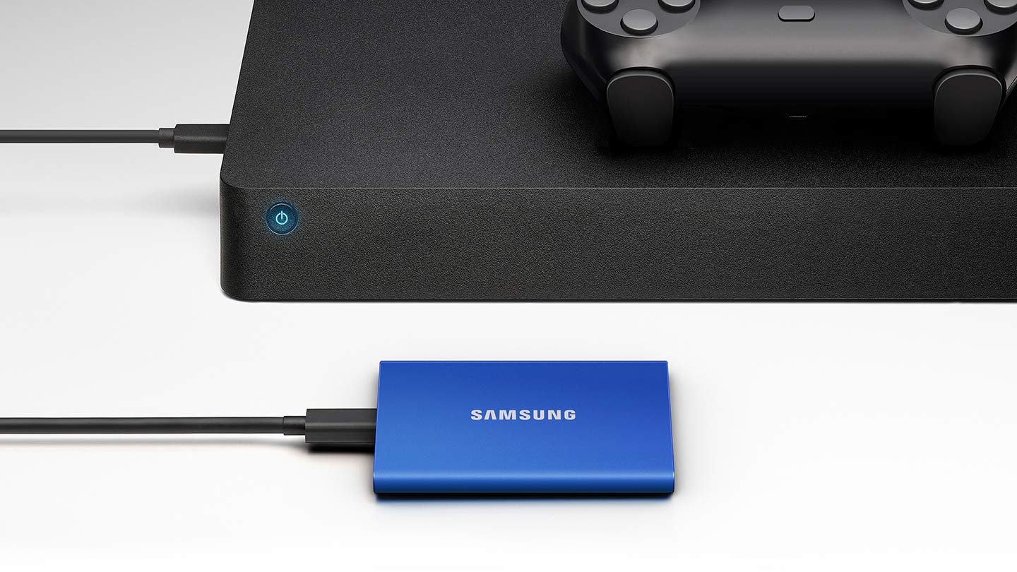 SAMSUNG T7 Portable SSD, 4TB External Solid State Drive, Speeds Up to 1,050MB/s, USB 3.2 Gen 2, Reliable Storage for Gaming, Students, Professionals, MU-PC4T0T/AM, Gray