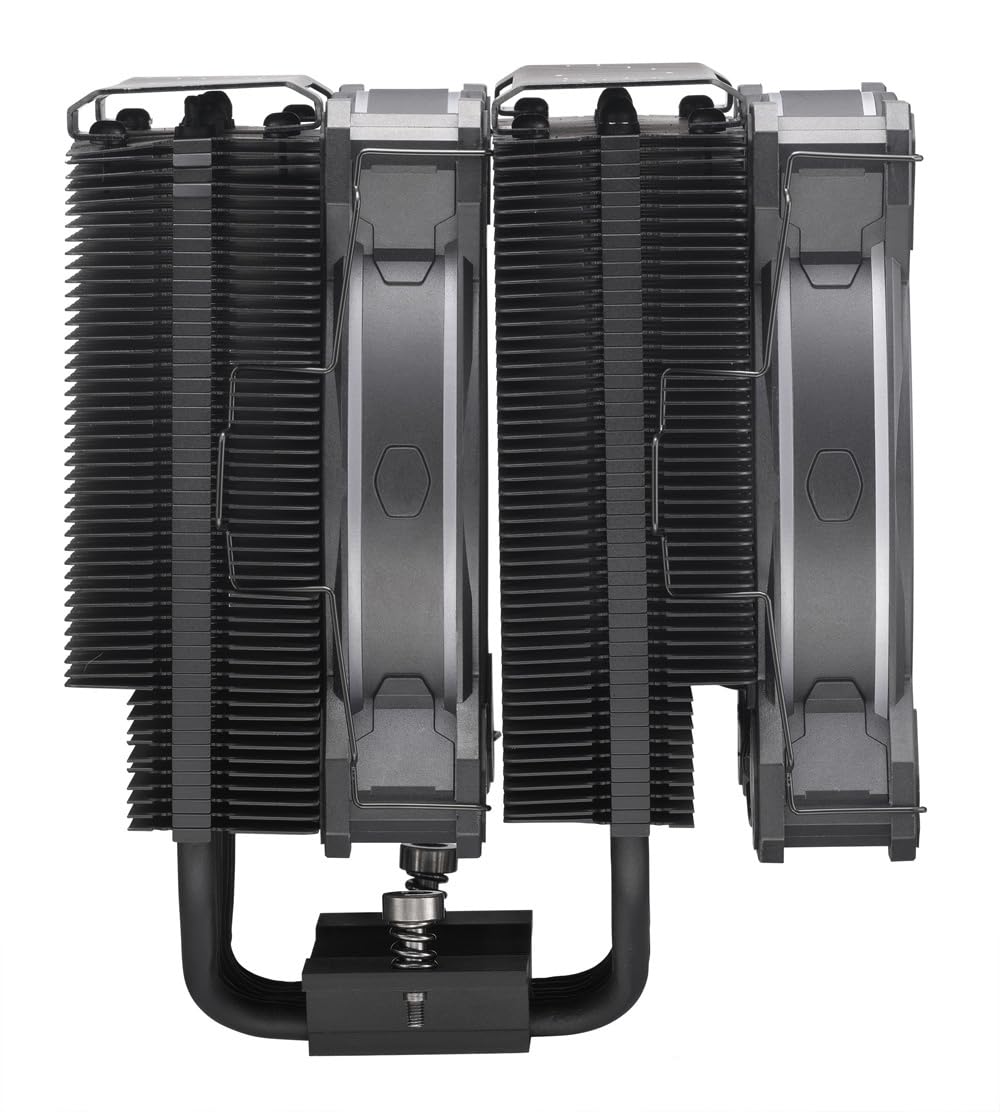 Cooler Master Hyper 212 Halo Black CPU Air Cooler, 120 Halo² PWM Fan, Dual Loop ARGB, Aluminum Top Cover, 4 Copper Heat Pipes, 154mm Tall, AMD Ryzen AM5|AM4, Intel LGA 1851|1700|1200 Brackets