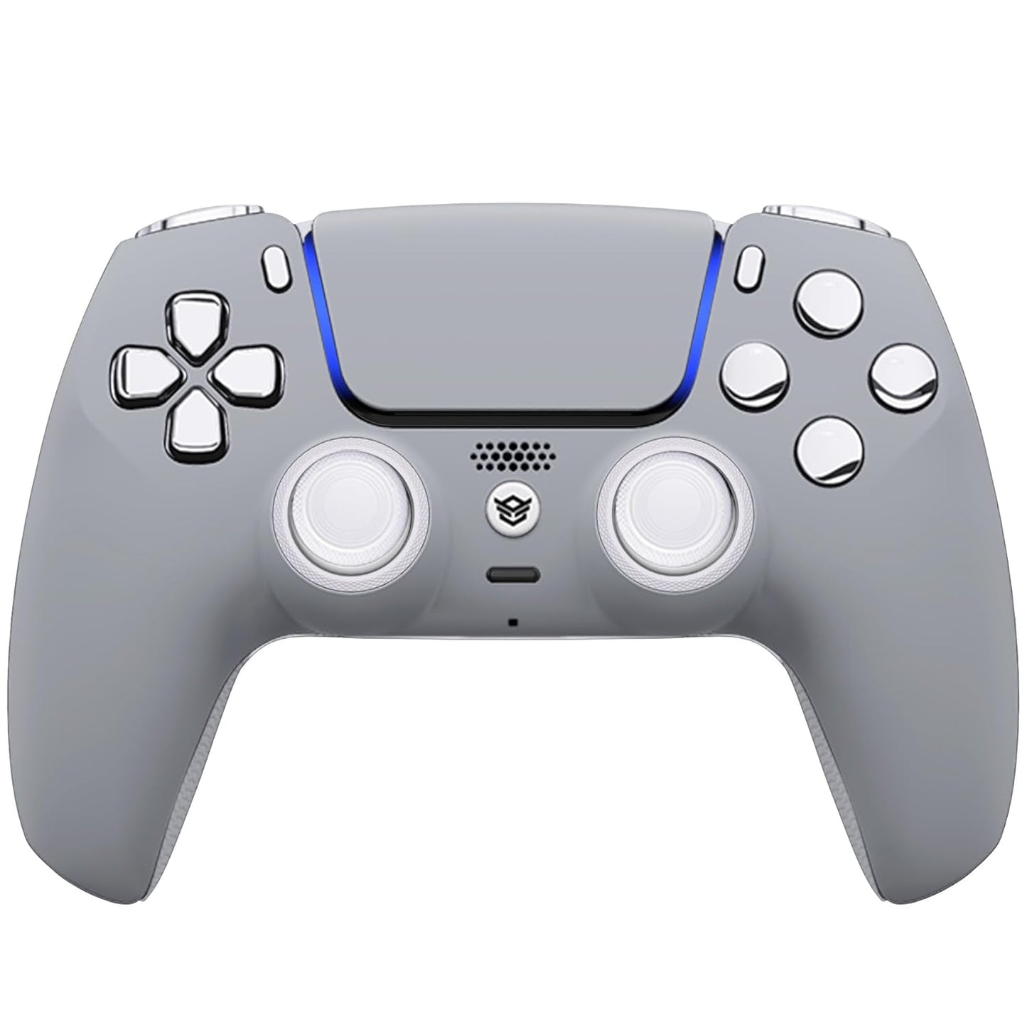 HEXGAMING ULTIMATE Wireless Controller Compatible with ps5, Modded FPS Gaming Controller with Paddles - 4 Remap Back Buttons - Hair Triggers - Interchangeable Thumbsticks - New Hope Gray