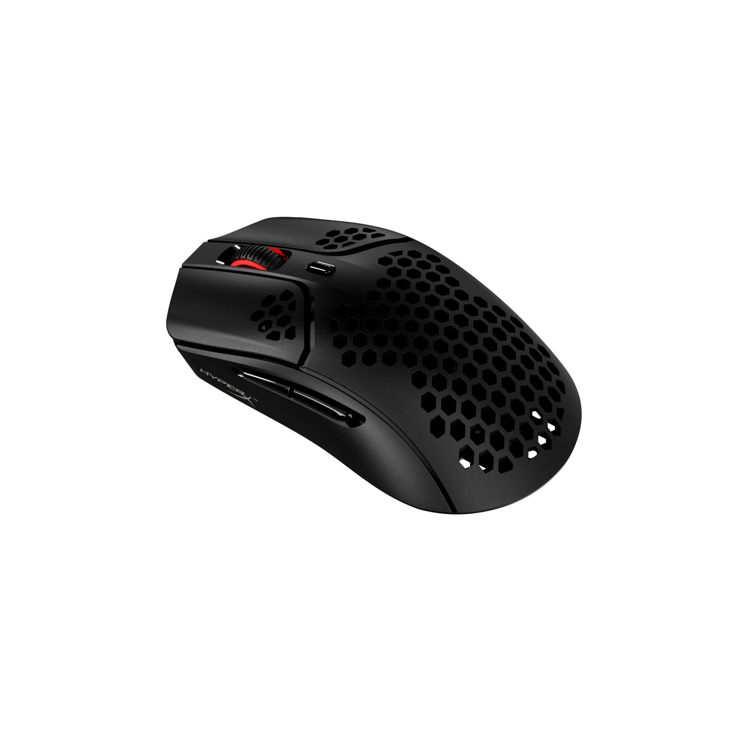 HyperX Pulsefire Haste - Ratón inalámbrico para juegos - Ultraligero, 61 g, duración de batería de 100 horas, conexión inalámbrica de 2,4 GHz, carcasa en forma de panal, diseño hexagonal, hasta 16 000 DPI, 6 botones programables - Negro, 4P5D7AA 