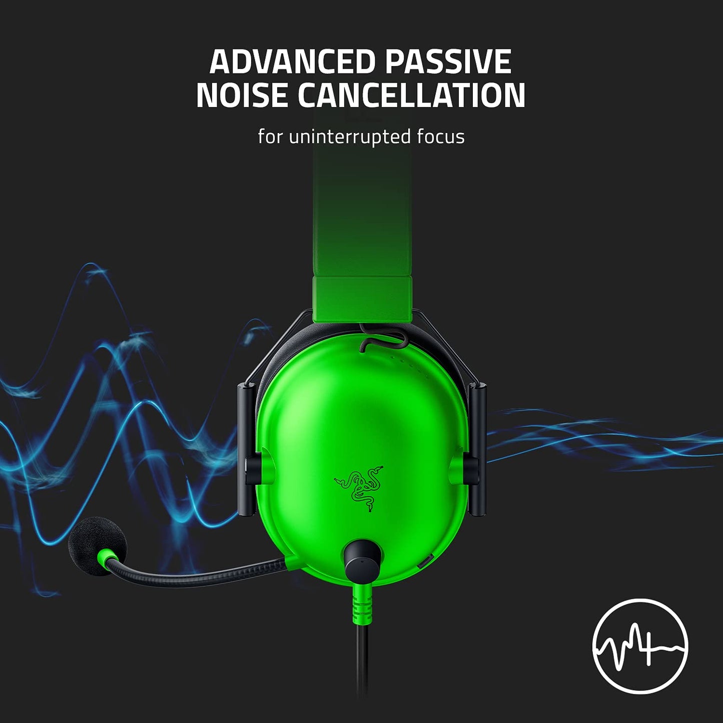 Auriculares para juegos Razer BlackShark V2 X: sonido envolvente 7.1, controladores de 50 mm, almohadilla de espuma viscoelástica, para PC, PS4, PS5, Switch, conector de audio de 3,5 mm, color negro 