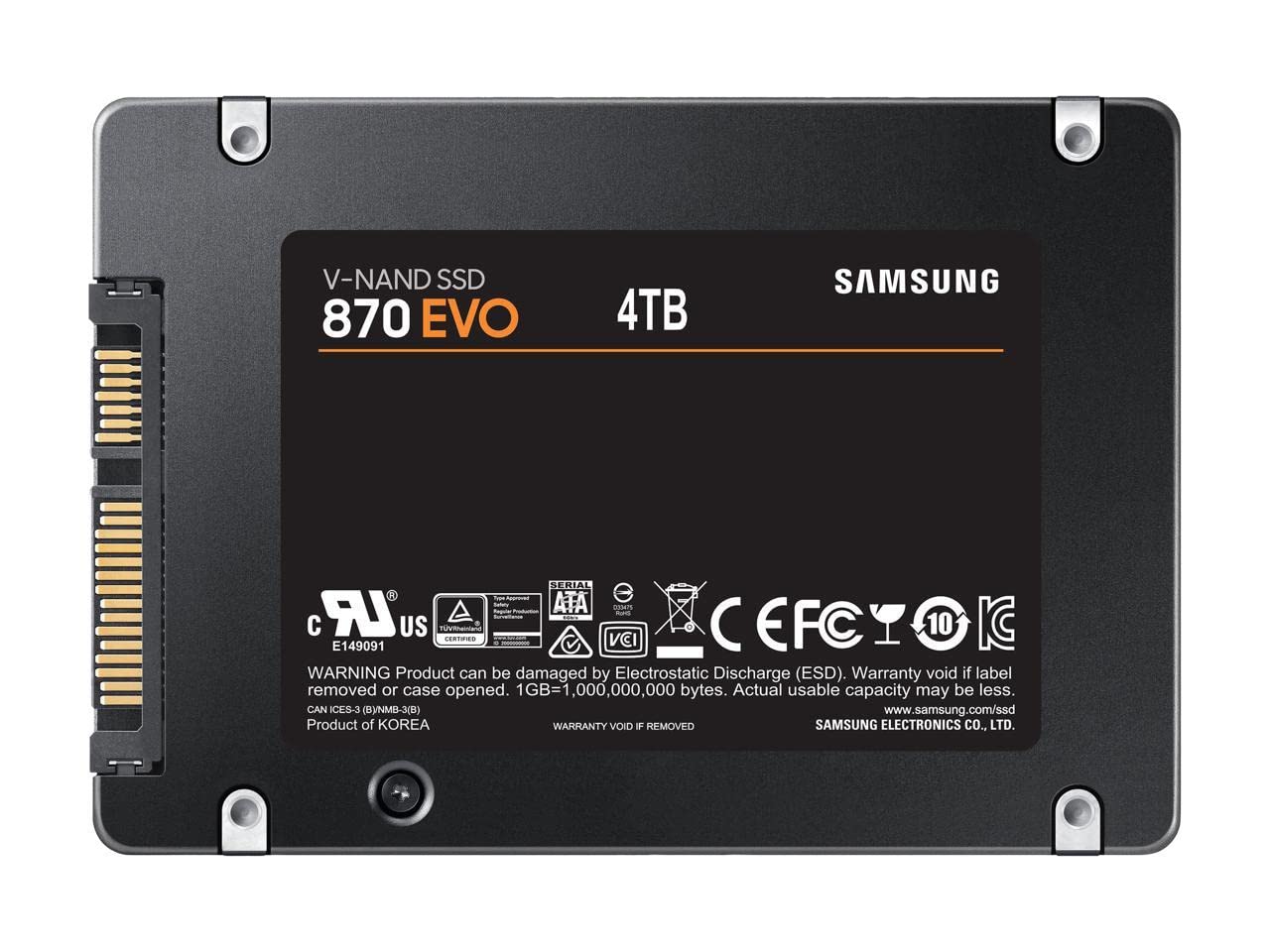 SAMSUNG 870 EVO SATA III SSD 1TB 2.5” Internal Solid State Drive, Upgrade PC or Laptop Memory and Storage for IT Pros, Creators, Everyday Users, MZ-77E1T0B/AM