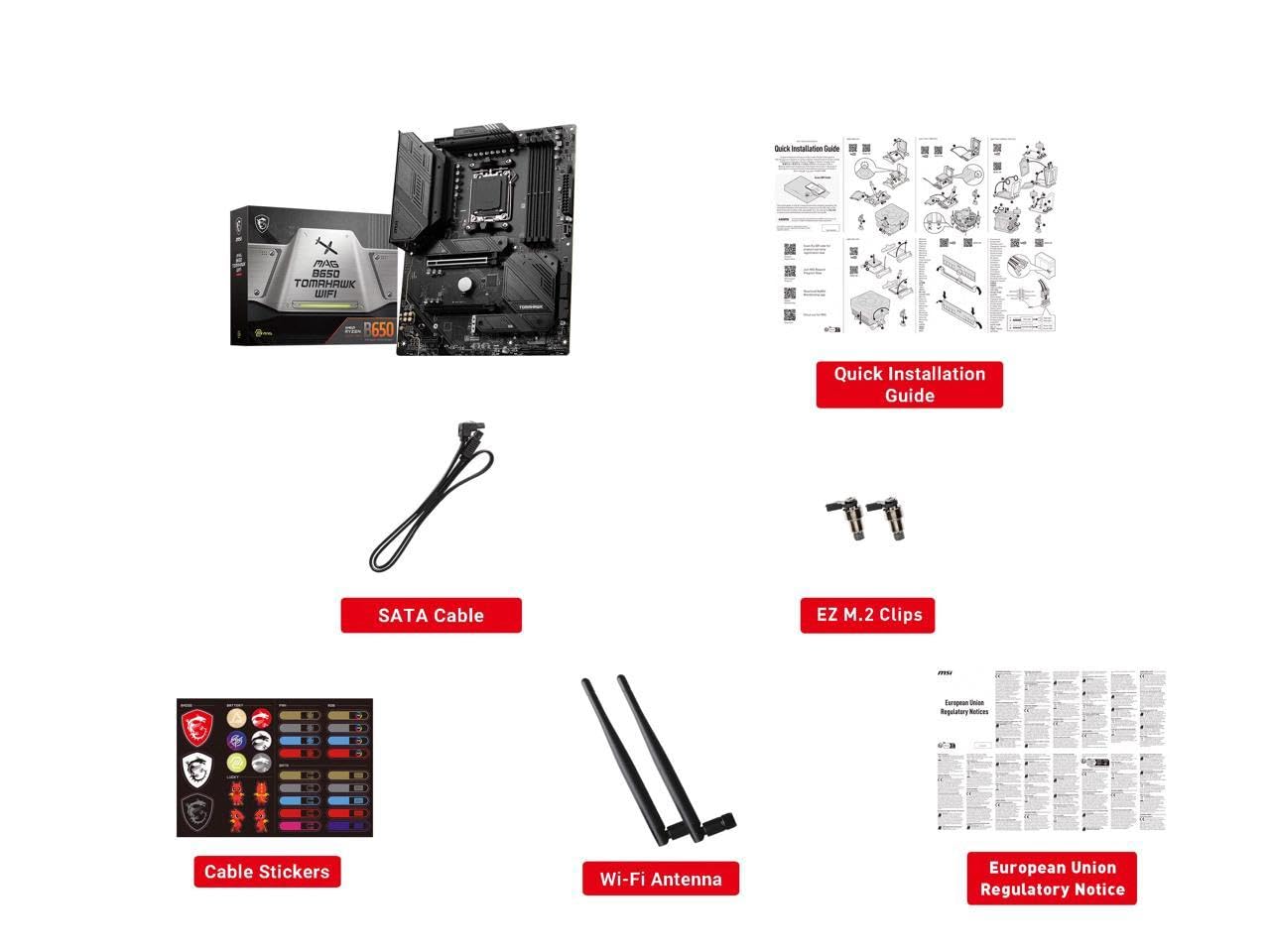 Procesador de escritorio desbloqueado AMD Ryzen 7 7700X de 8 núcleos y 16 subprocesos AM5 de 5,4 GHz con placa base MSI PRO B650-P WiFi ProSeries (AMD AM5, ATX, DDR5, PCIe 4.0) INLAND Micro Center 