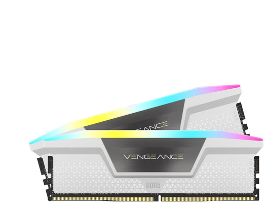 Memoria RAM DDR5 CORSAIR VENGEANCE RGB de 32 GB (2 x 16 GB) 6400 MHz CL36-48-48-104 1,35 V Intel XMP para ordenador de sobremesa, color negro (CMH32GX5M2B6400C36)