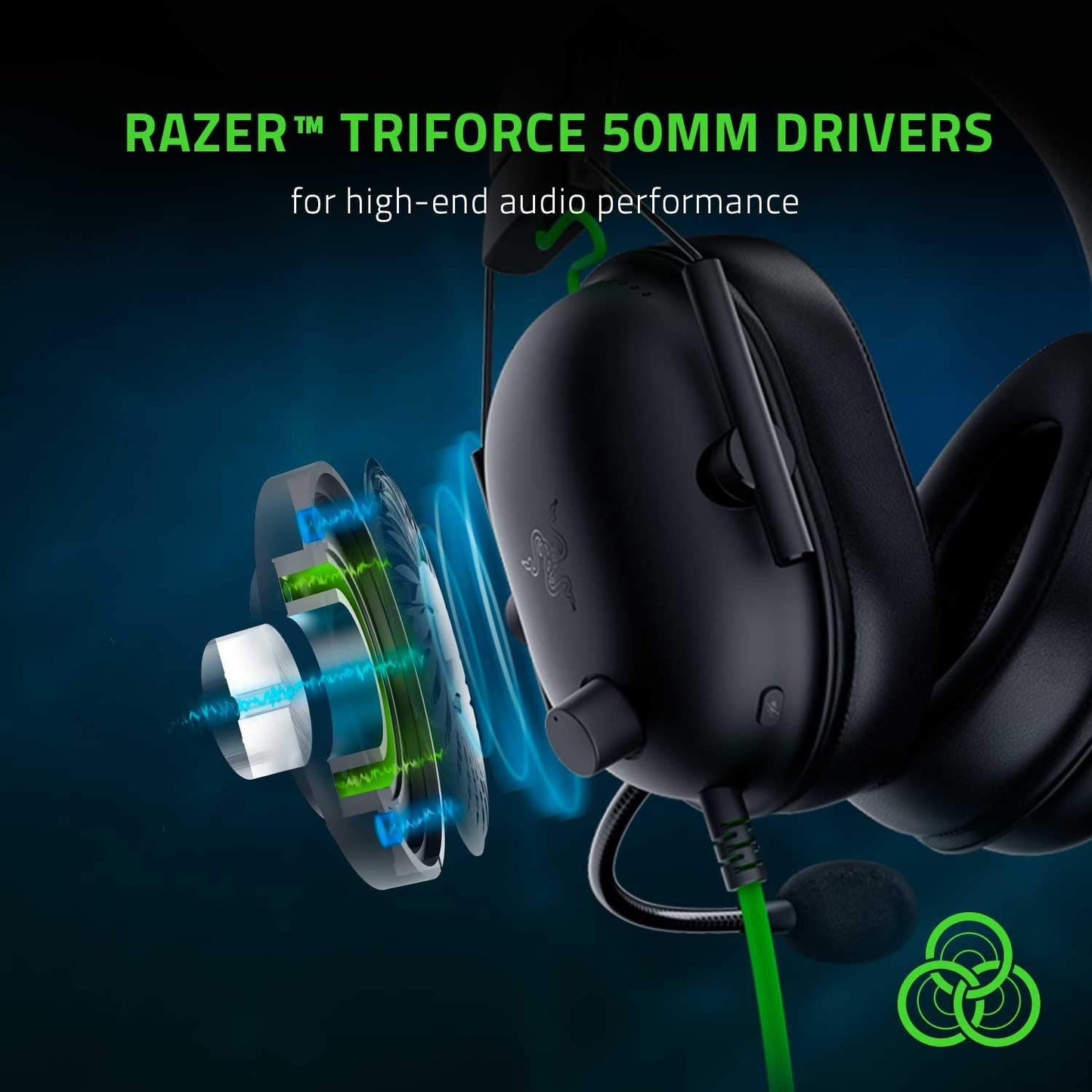 Auriculares para juegos Razer BlackShark V2 X: sonido envolvente 7.1, controladores de 50 mm, almohadilla de espuma viscoelástica, para PC, PS4, PS5, Switch, conector de audio de 3,5 mm, color negro 