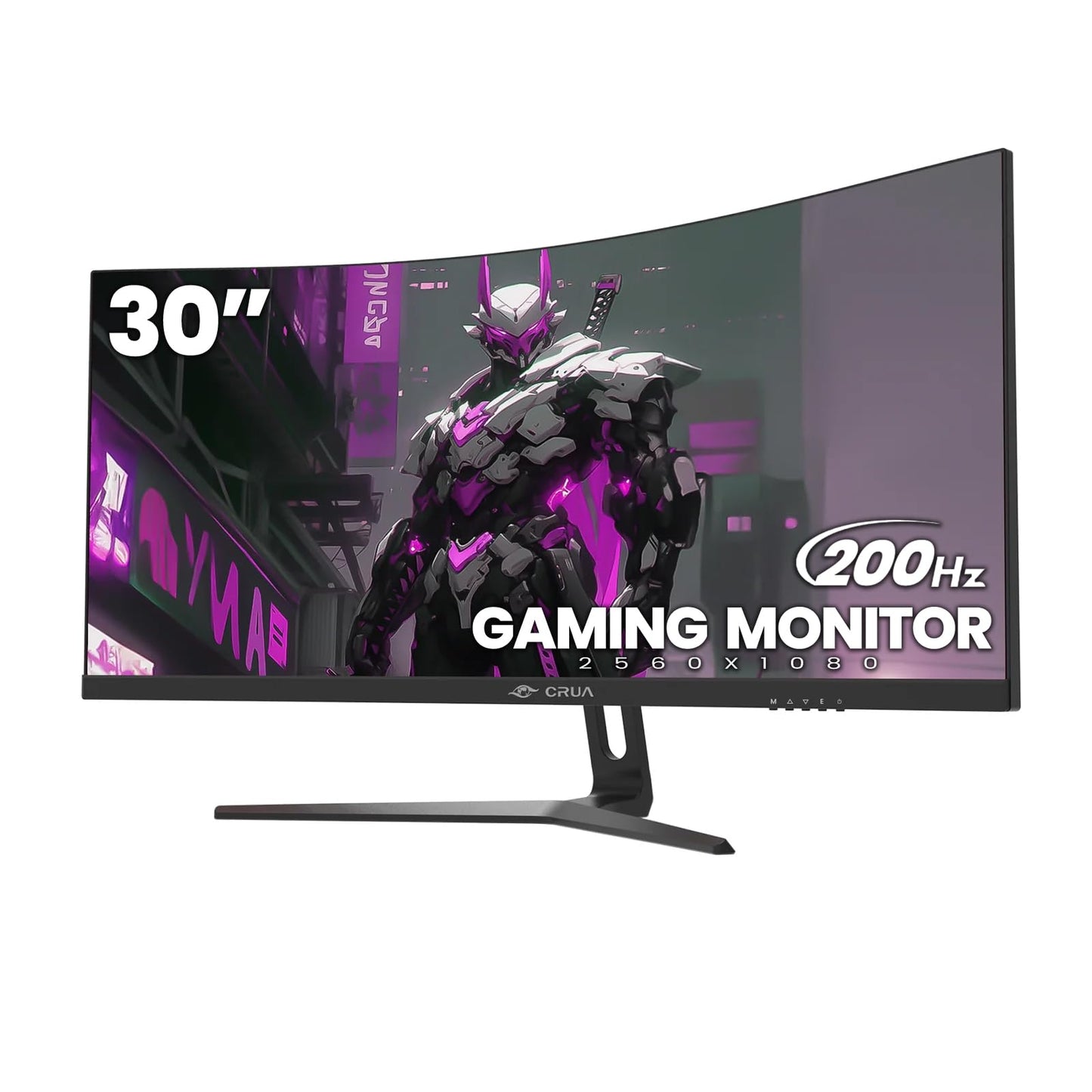 CRUA 27" Curved Gaming Monitor, FHD 1920x1080P, 144Hz/180Hz Computer Monitor, 1800R VA Screen, 99% sRGB, AMD FreeSync, HDMI & DP, Wall Mount Install- Black