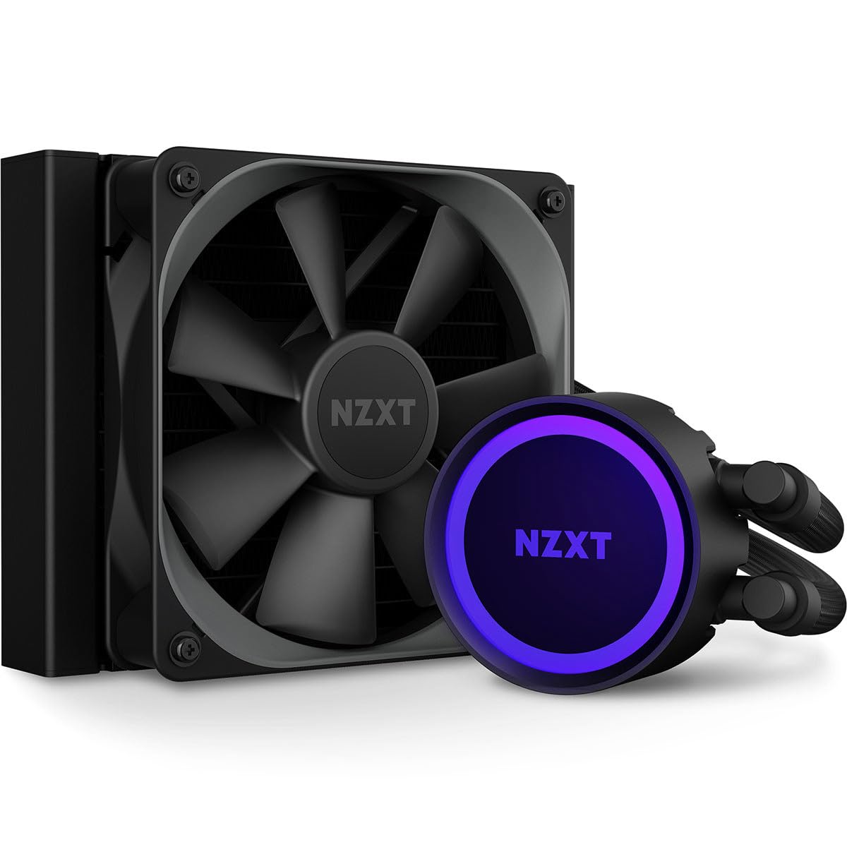 NZXT Kraken 240 - 240mm AIO CPU Liquid Cooler - Customizable 1.54" Square LCD Display for Images, Performance Metrics and More - High-Performance Pump - 2 x F120P Fans - Black