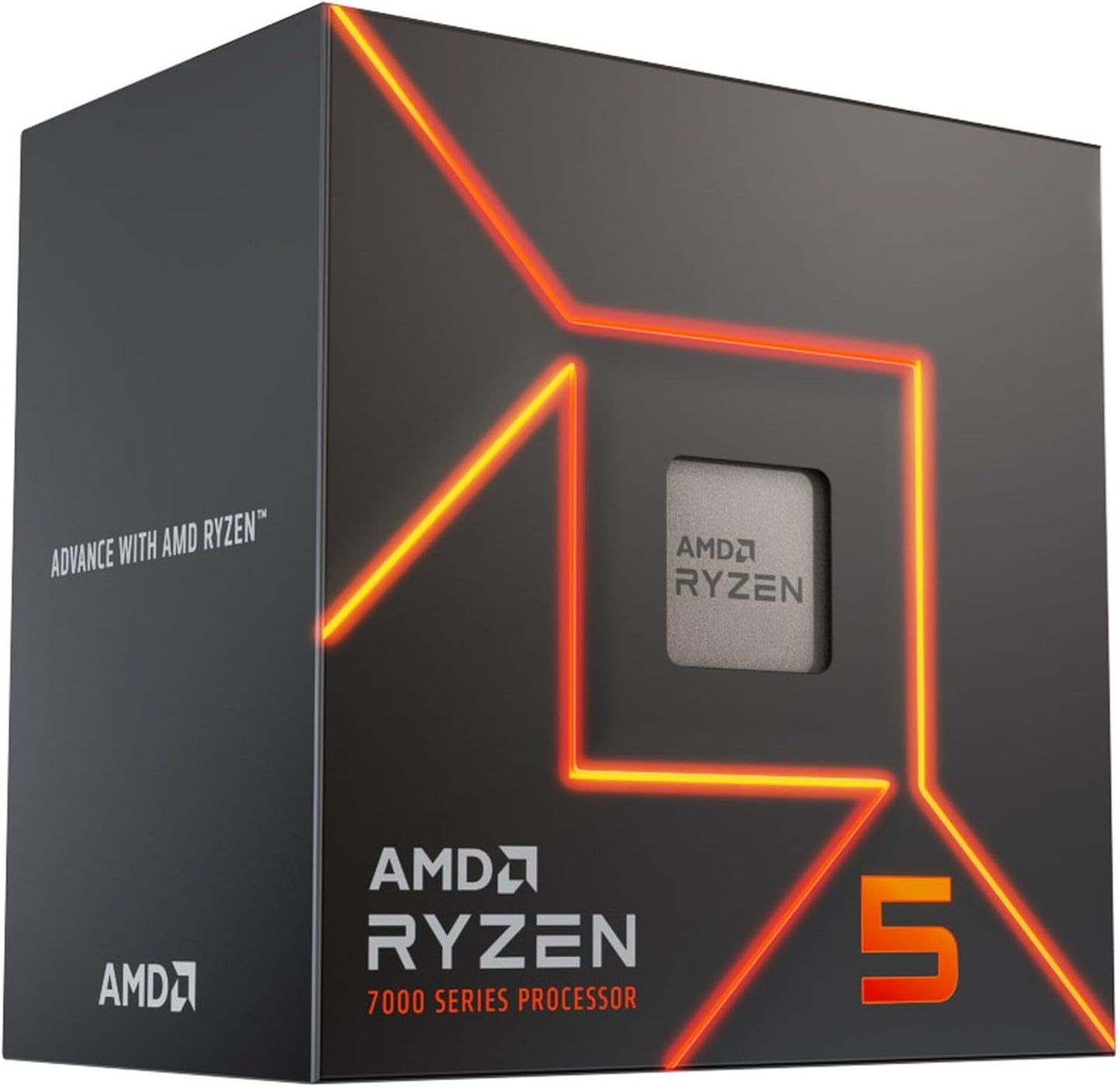 Procesador de escritorio desbloqueado AMD Ryzen 5 7600 de 6 núcleos y 12 subprocesos 