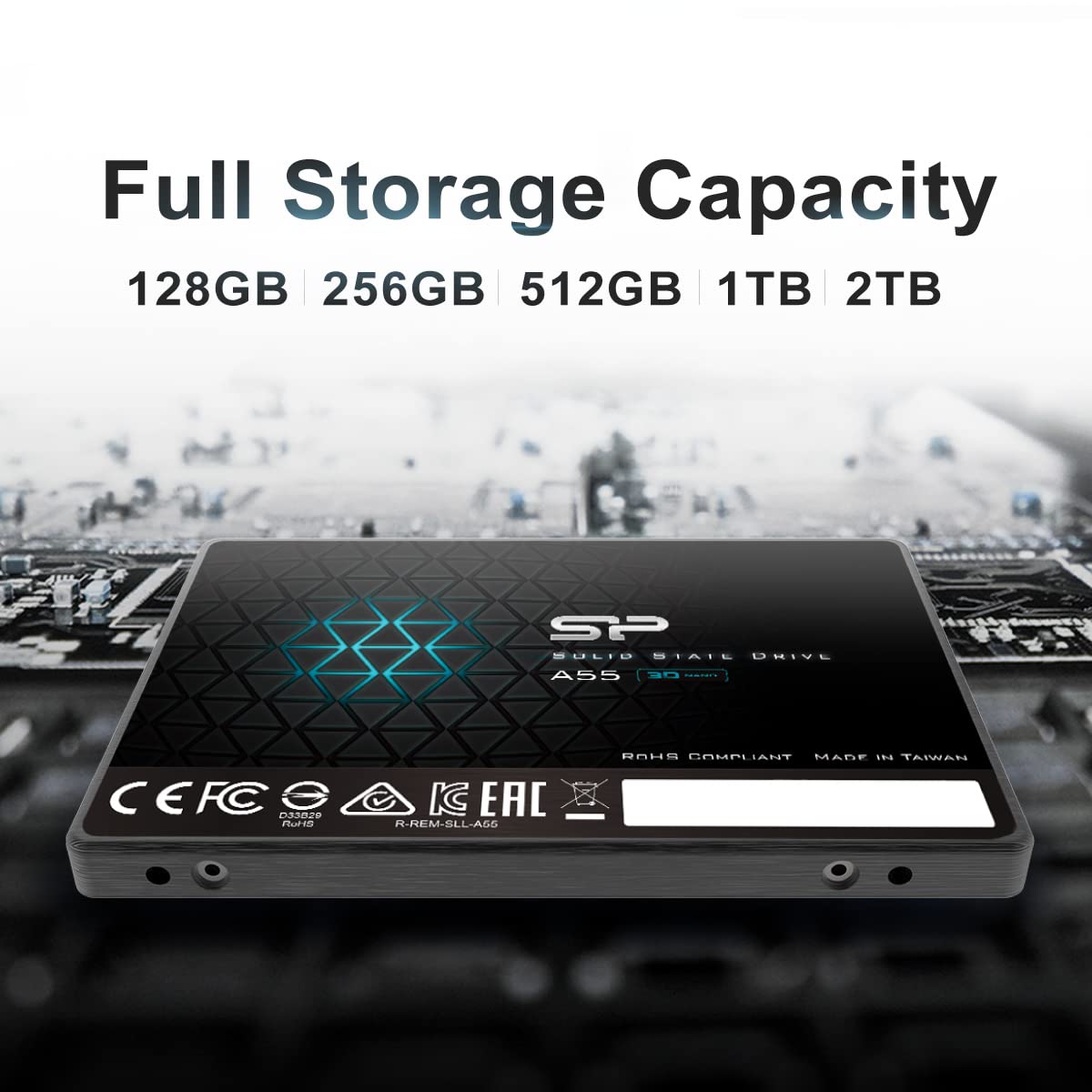 SP 512GB SSD 3D NAND A55 SLC Cache Performance Boost SATA III 2.5" 7mm (0.28") Internal Solid State Drive (SP512GBSS3A55S25)