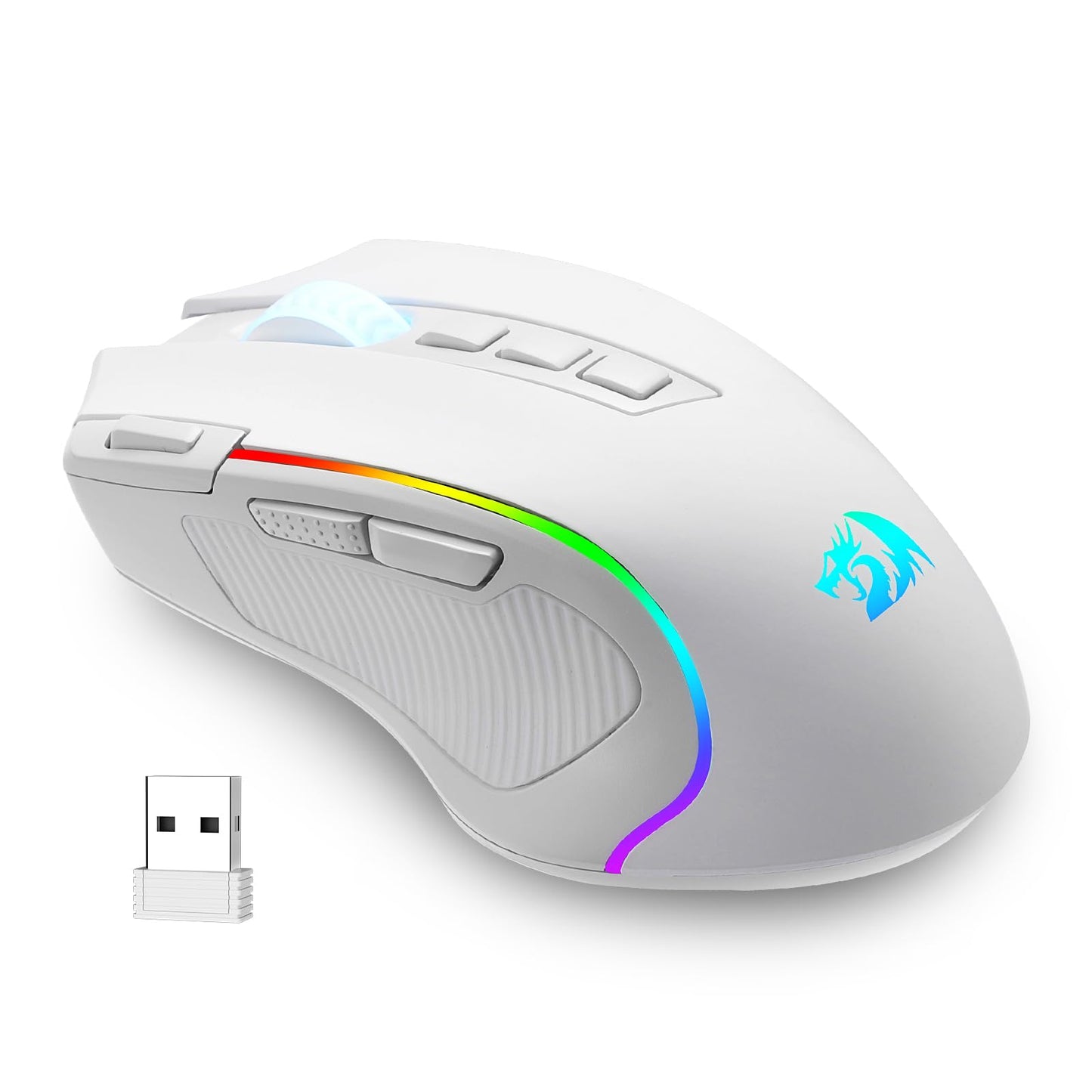 Redragon M612 Predator RGB Gaming Mouse, 8000 DPI Wired Optical Mouse with 11 Programmable Buttons & 5 Backlit Modes, Software Supports DIY Keybinds Rapid Fire Button