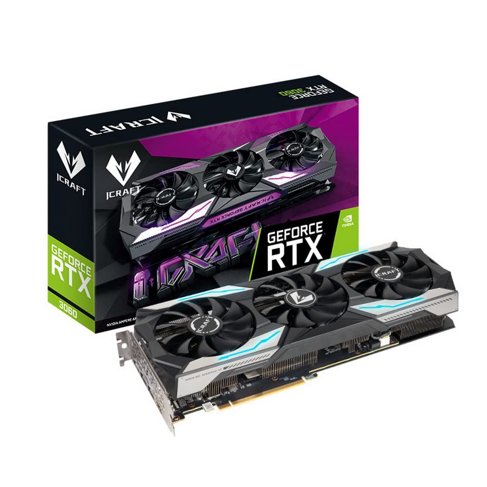 maxsun GeForce RTX 3060 iCraft OC Edtion 12G GDDR6 Computer Video Graphics Card GPU for Gaming PC PCI Express 4.0 x16 HDMI 2.1 RGB