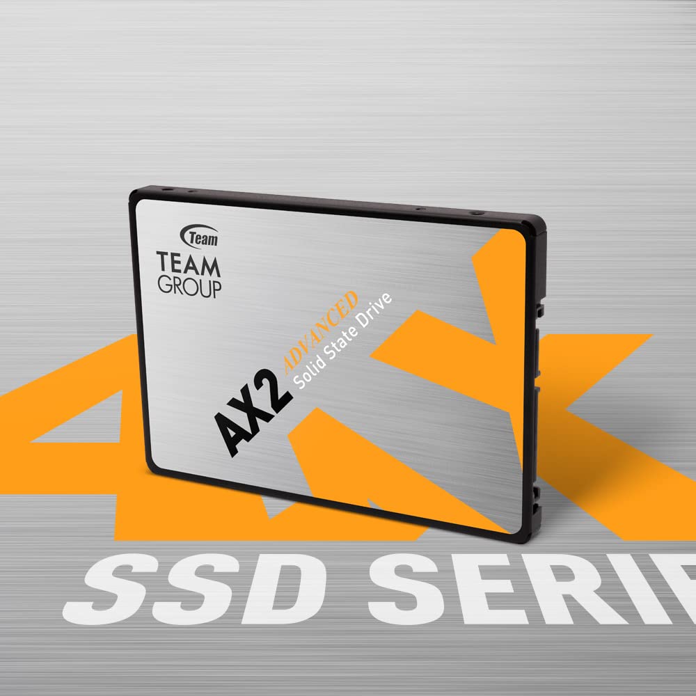 TEAMGROUP AX2 512GB 3D NAND TLC 2.5 Inch SATA III Internal Solid State Drive SSD (Read Speed up to 540 MB/s) Compatible with Laptop & PC Desktop T253A3512G0C101