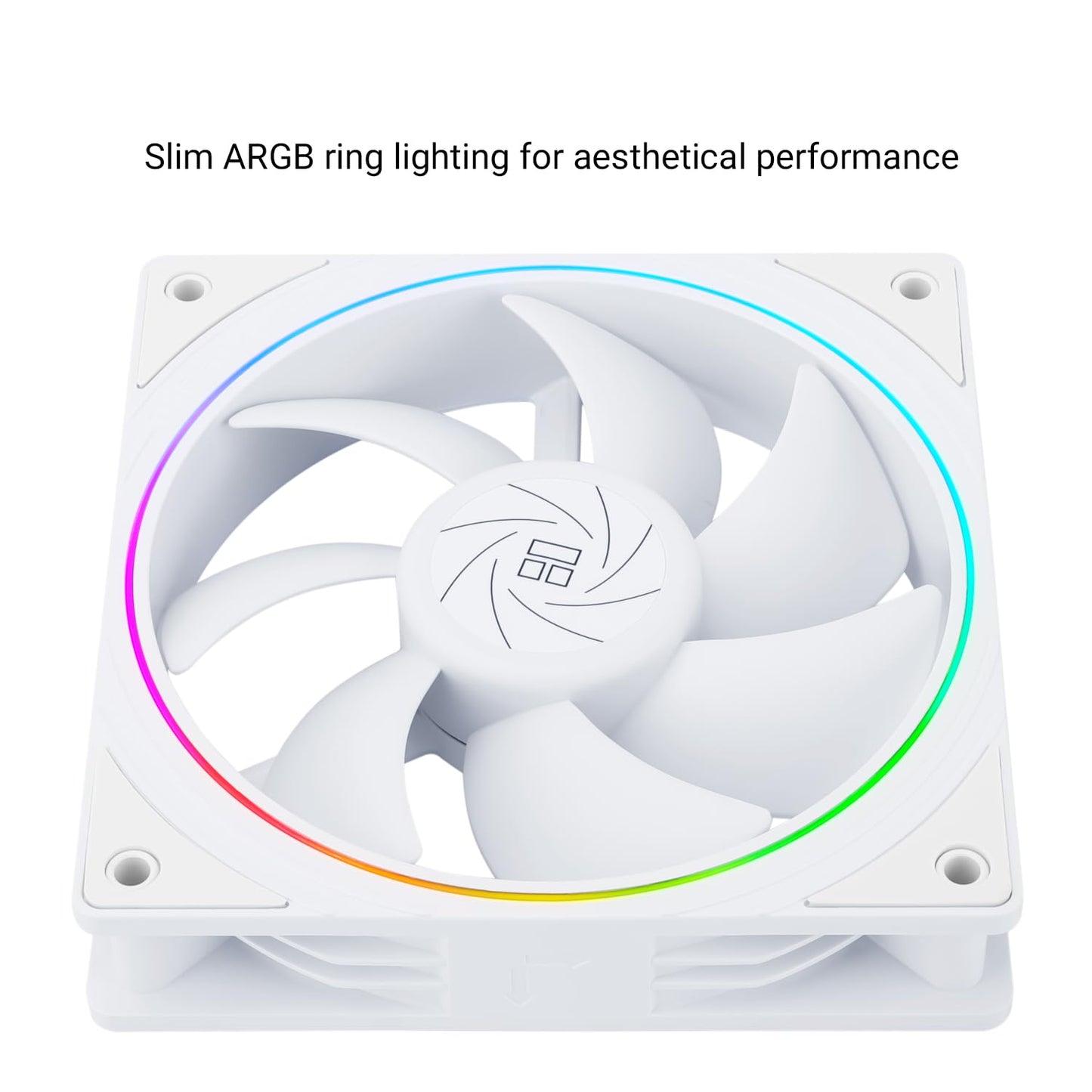 Thermalright TL-S12W X3 CPU Fan 120mm Case Cooler Fan Comes with ARGB Lighting Effect,PC PWM Silent Computer Fan with 1500RPM Speed, CPU Cooling Fan White（3-Pack）