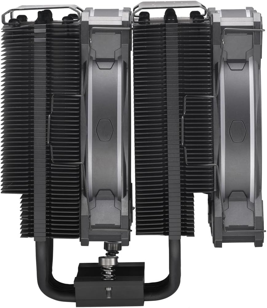 Cooler Master Hyper 212 Halo Black CPU Air Cooler, 120 Halo² PWM Fan, Dual Loop ARGB, Aluminum Top Cover, 4 Copper Heat Pipes, 154mm Tall, AMD Ryzen AM5|AM4, Intel LGA 1851|1700|1200 Brackets