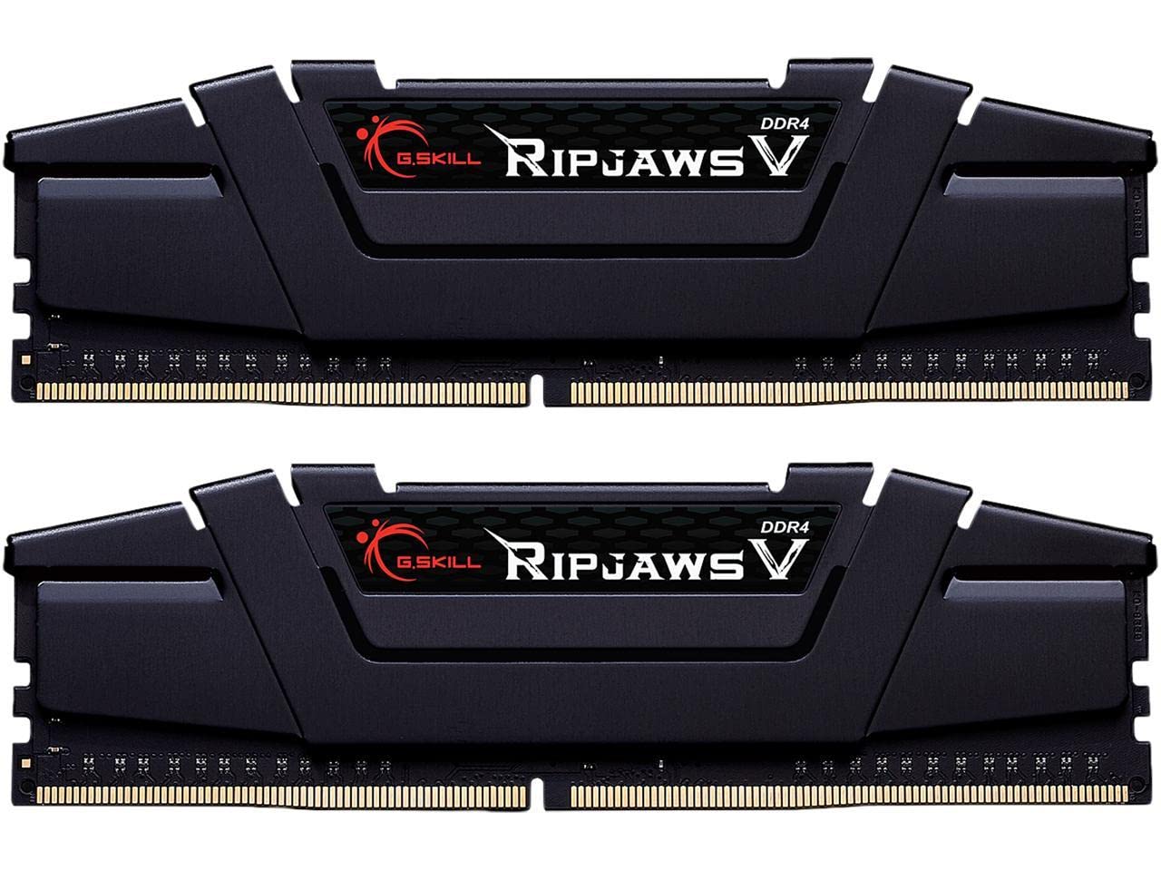 G.SKILL Ripjaws V Series (Intel XMP) DDR4 RAM 32GB (2x16GB) 3200MT/s CL16-18-18-38 1.35V Desktop Computer Memory UDIMM - Black (F4-3200C16D-32GVK)