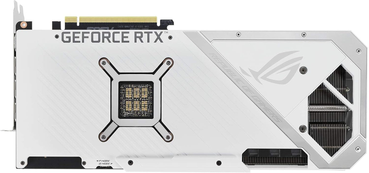 ASUS ROG STRIX NVIDIA GeForce RTX™ 3080 White OC Edition Gaming Graphics Card (PCIe 4.0, 10GB GDDR6X, HDMI 2.1, DisplayPort 1.4a, White color scheme, Axial-tech Fan Design, 2.9-slot, Super Alloy Power