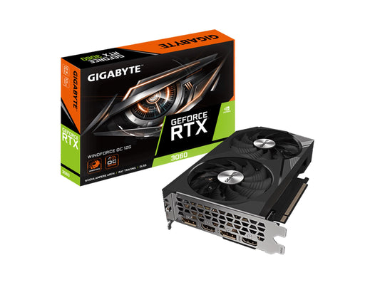 GIGABYTE GeForce RTX 3060 Gaming OC 12G (REV2.0) Graphics Card, 3X WINDFORCE Fans, 12GB 192-bit GDDR6, GV-N3060GAMING OC-12GD Video Card