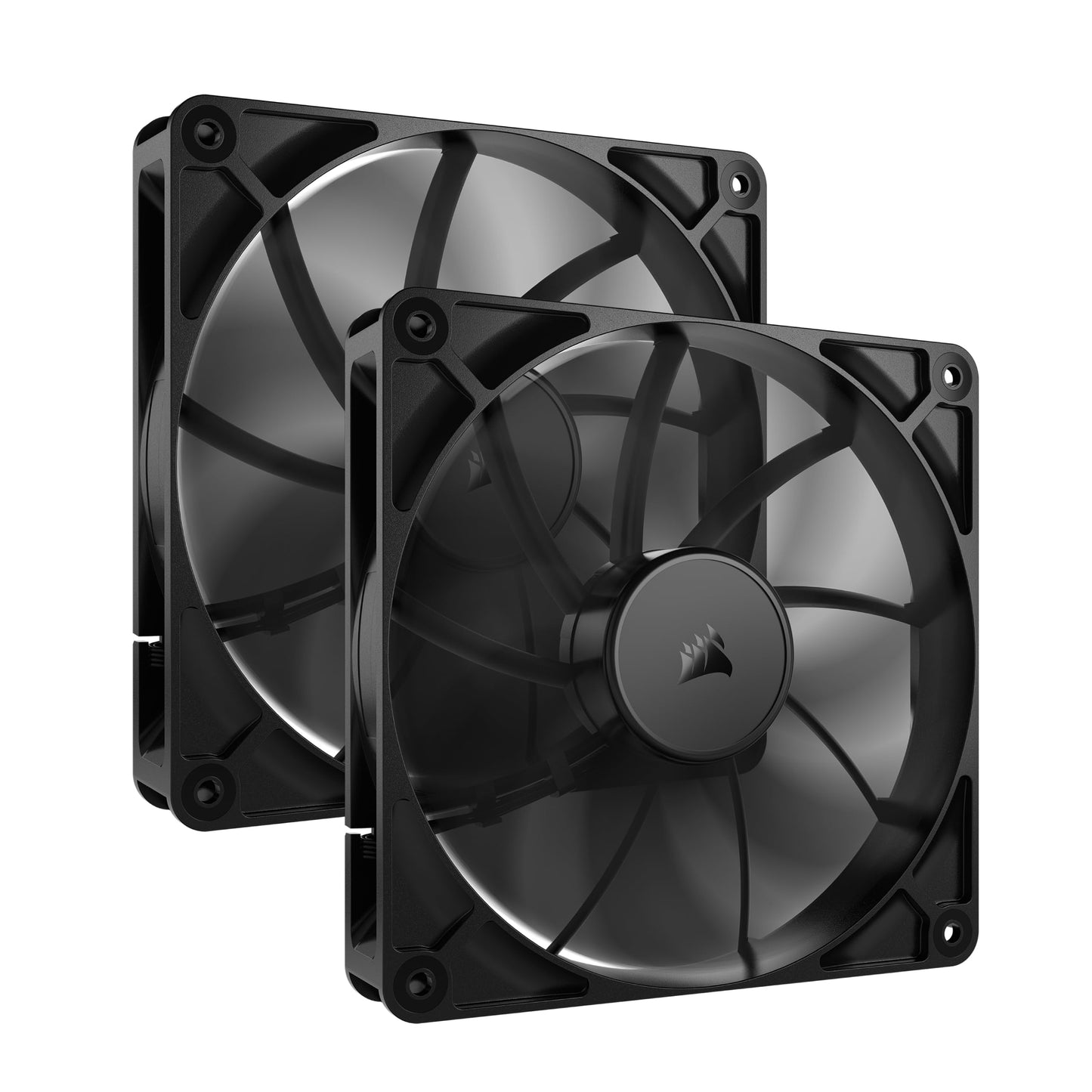 CORSAIR RS120 120mm PWM Fans – Daisy-Chain Connection – Low-Noise – Magnetic Dome Bearing – Triple Pack – Black