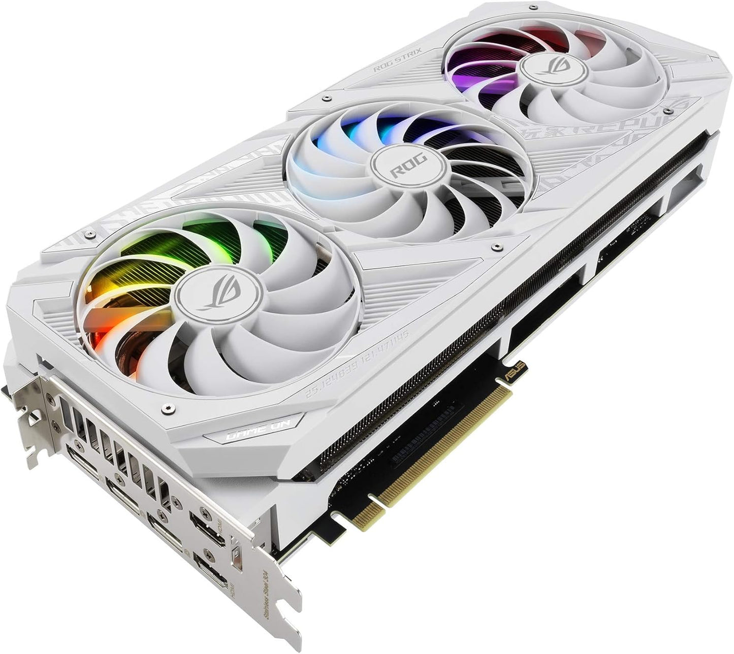 ASUS ROG STRIX NVIDIA GeForce RTX™ 3080 White OC Edition Gaming Graphics Card (PCIe 4.0, 10GB GDDR6X, HDMI 2.1, DisplayPort 1.4a, White color scheme, Axial-tech Fan Design, 2.9-slot, Super Alloy Power