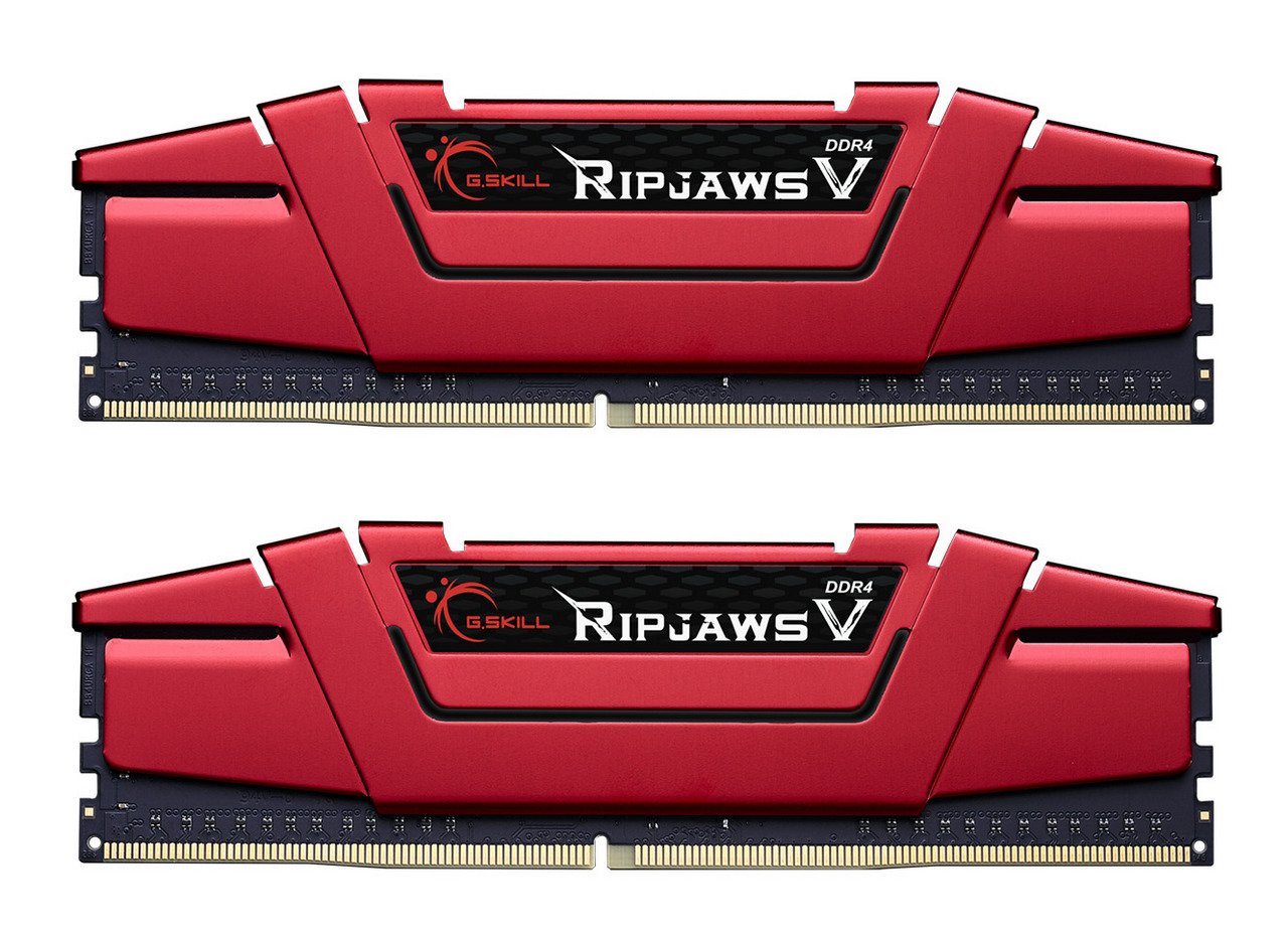 G.SKILL Ripjaws V Series (Intel XMP) DDR4 RAM 32GB (2x16GB) 3200MT/s CL16-18-18-38 1.35V Desktop Computer Memory UDIMM - Black (F4-3200C16D-32GVK)