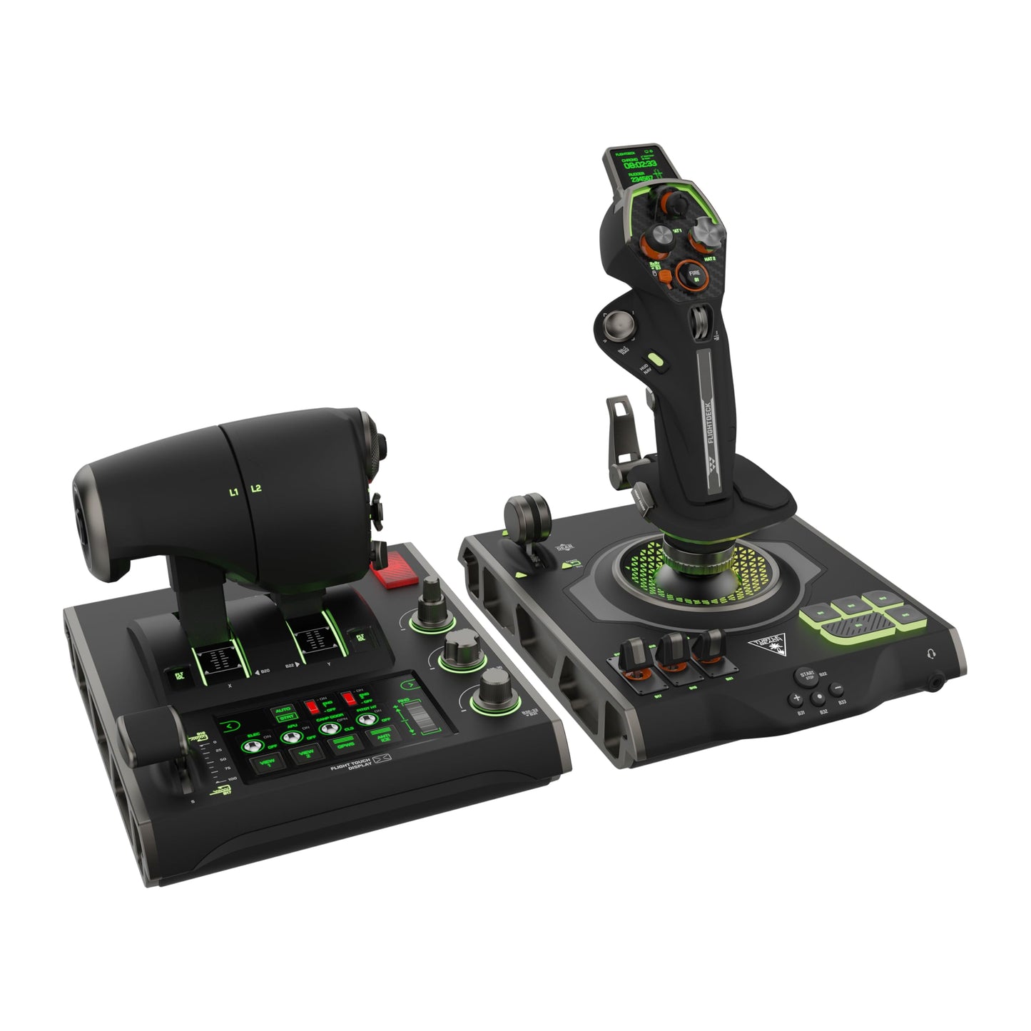 Sistema de control de vuelo universal VelocityOne de Turtle Beach: Xbox Series X y Xbox Series S, Xbox One y PC con Windows 10 y 11, con palanca de mando, cuadrante del acelerador, rueda de ajuste y controles del timón 