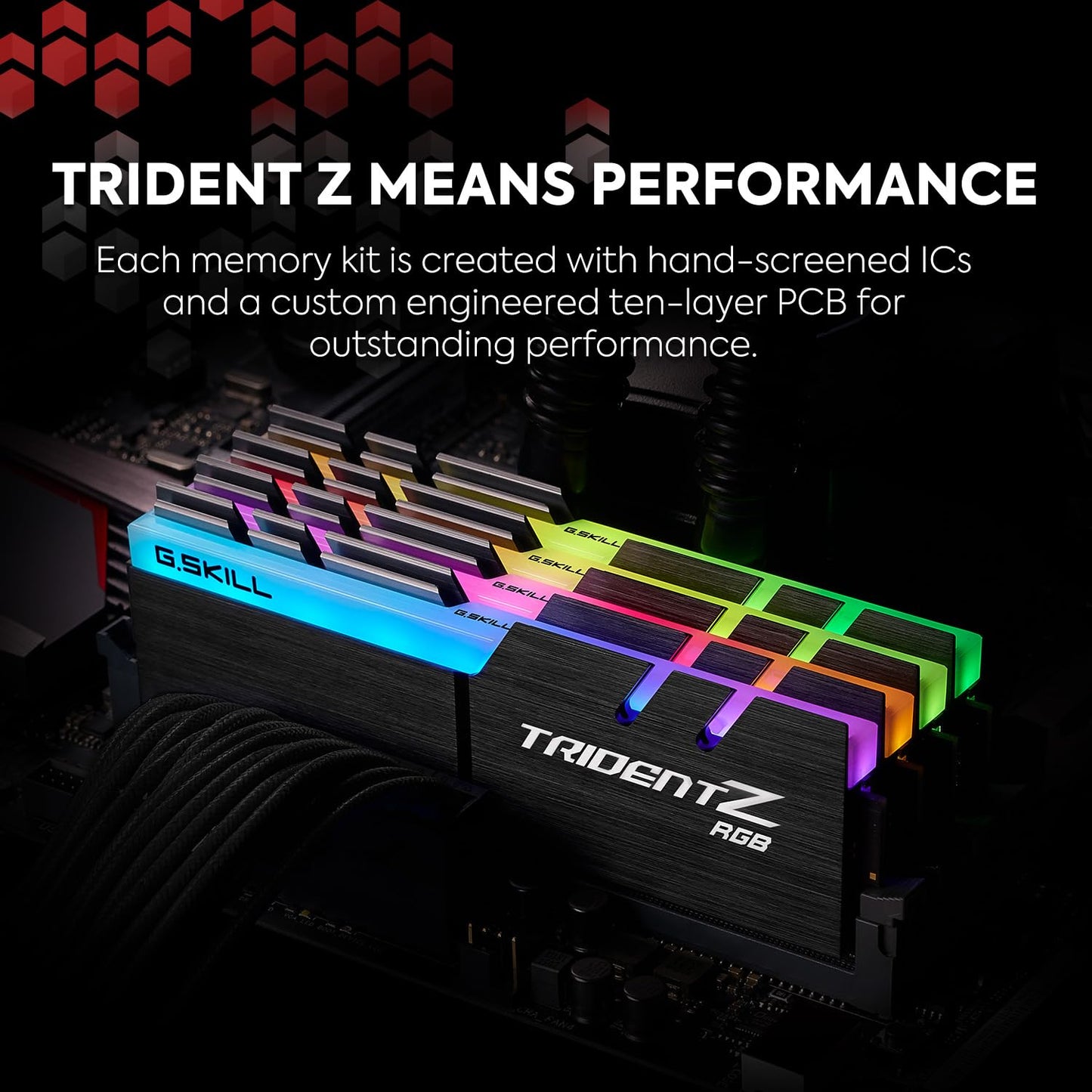 G.SKILL Trident Z RGB Series (Intel XMP) DDR4 RAM 64GB (2x32GB) 3600MT/s CL18-22-22-42 1.35V Desktop Computer Memory UDIMM (F4-3600C18D-64GTZR)