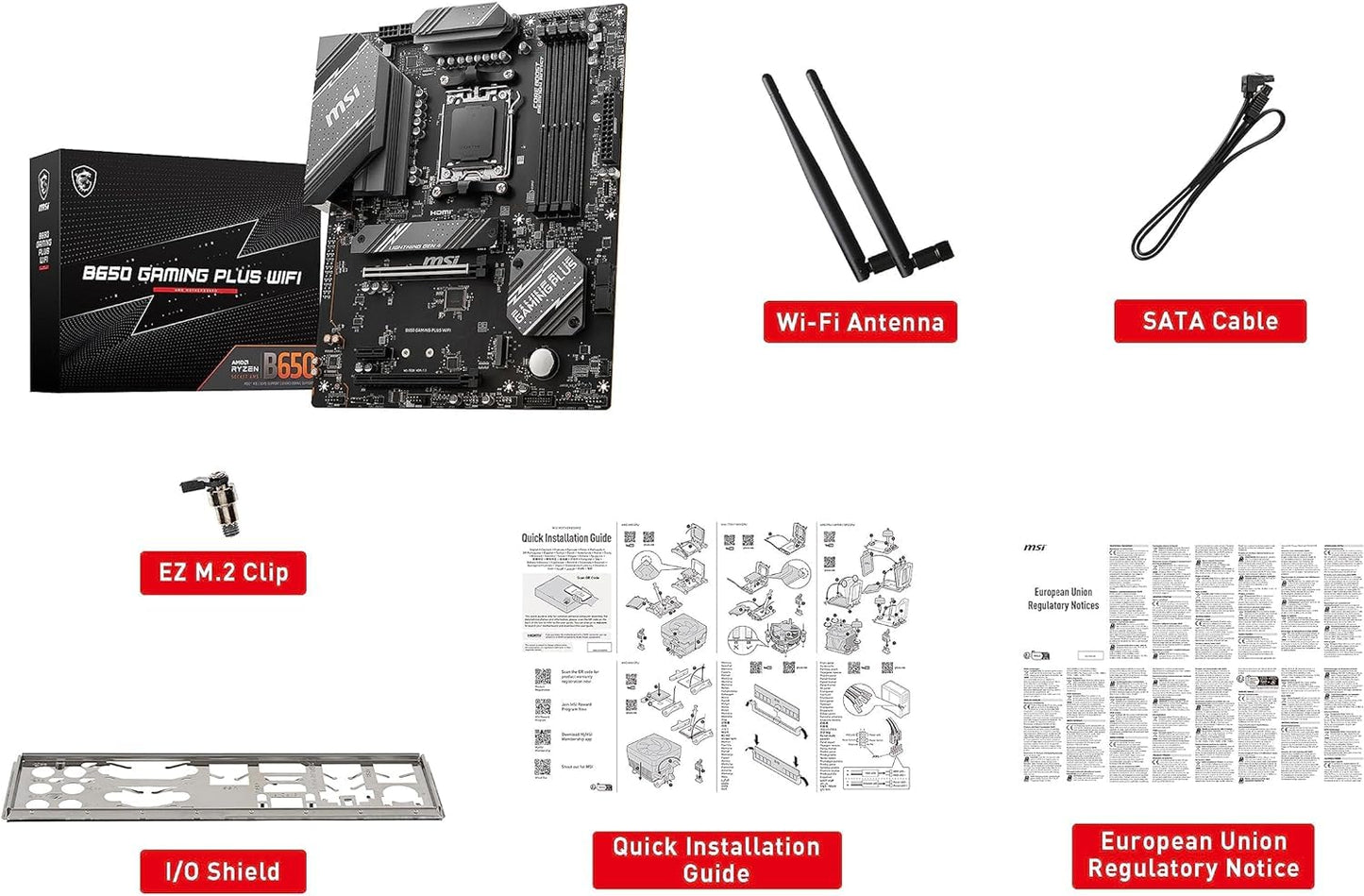 Procesador de escritorio desbloqueado Micro Center AMD Ryzen 7 9700X de 8 núcleos y 16 subprocesos con placa base para juegos MAG B650 Tomahawk WiFi AM5 DDR5 