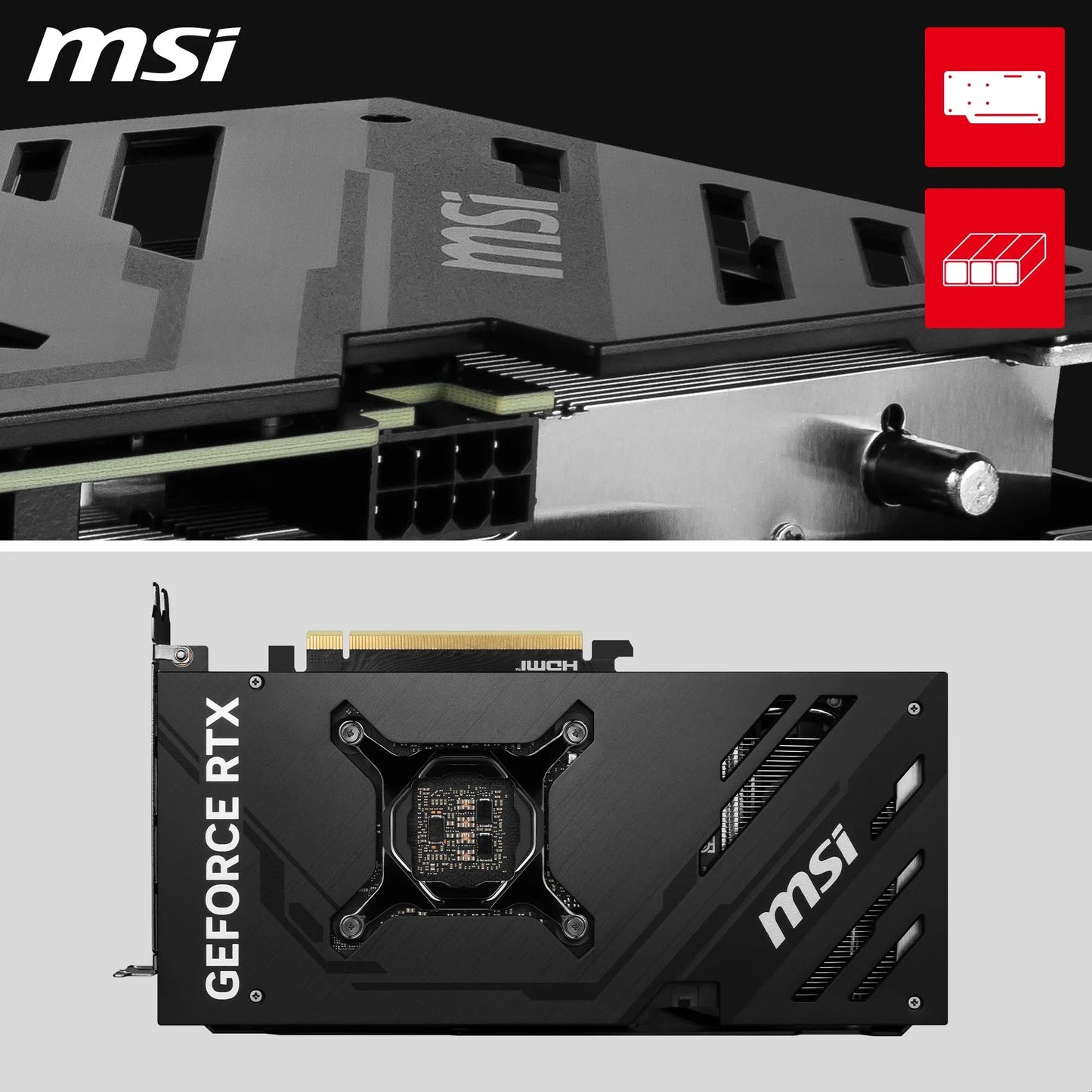 MSI GeForce RTX 4070 Ventus 2X E1 12G OC Gaming Graphics Card - 12GB GDDR6, 2490MHz, PCI Express Gen 4, 192 Bits, 3X DP v 1.4a, HDMI 2.1a (Supports 4K & 8K HDR)