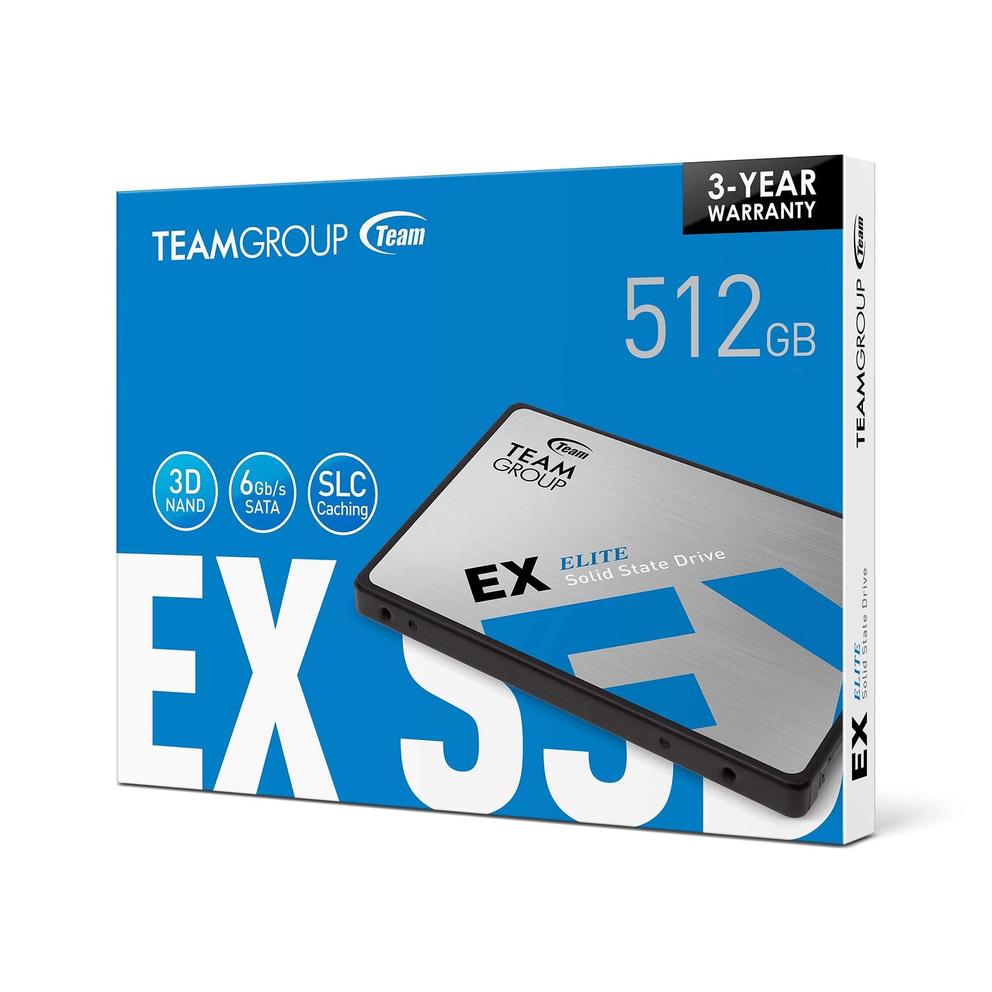 TEAMGROUP AX2 512GB 3D NAND TLC 2.5 Inch SATA III Internal Solid State Drive SSD (Read Speed up to 540 MB/s) Compatible with Laptop & PC Desktop T253A3512G0C101