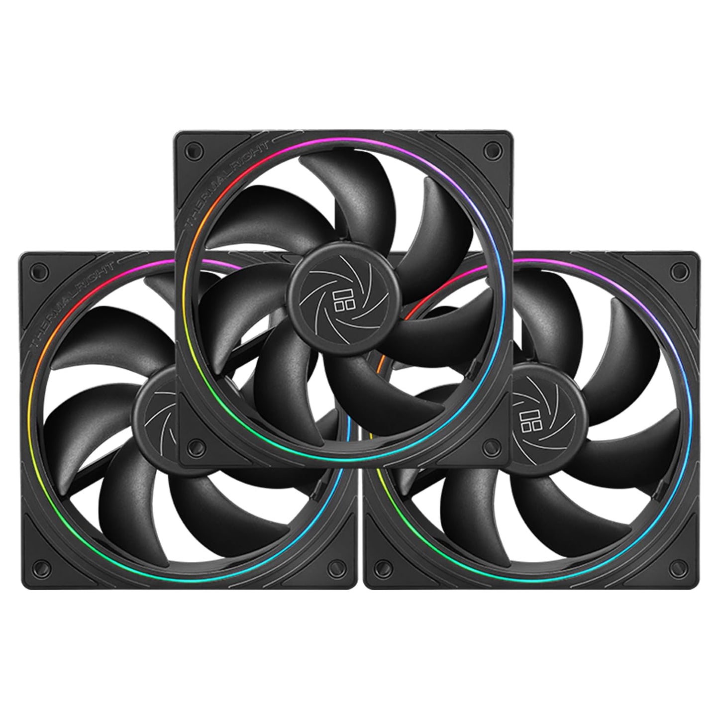 Ventilador de CPU Thermalright TL-S12W X3 de 120 mm con efecto de iluminación ARGB, ventilador silencioso para computadora con PWM y velocidad de 1500 RPM, ventilador de enfriamiento de CPU blanco (paquete de 3) 