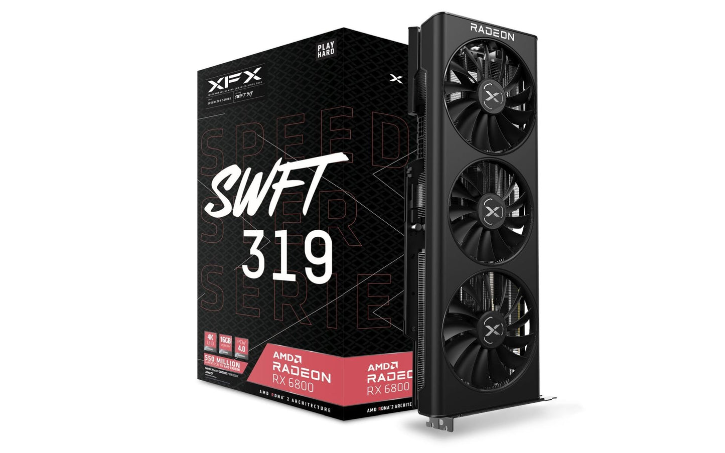 XFX Speedster SWFT210 Radeon RX 7700XT Gaming Graphics Card with 12GB GDDR6 HDMI 3xDP, AMD RDNA 3 RX-77TSWFTFA