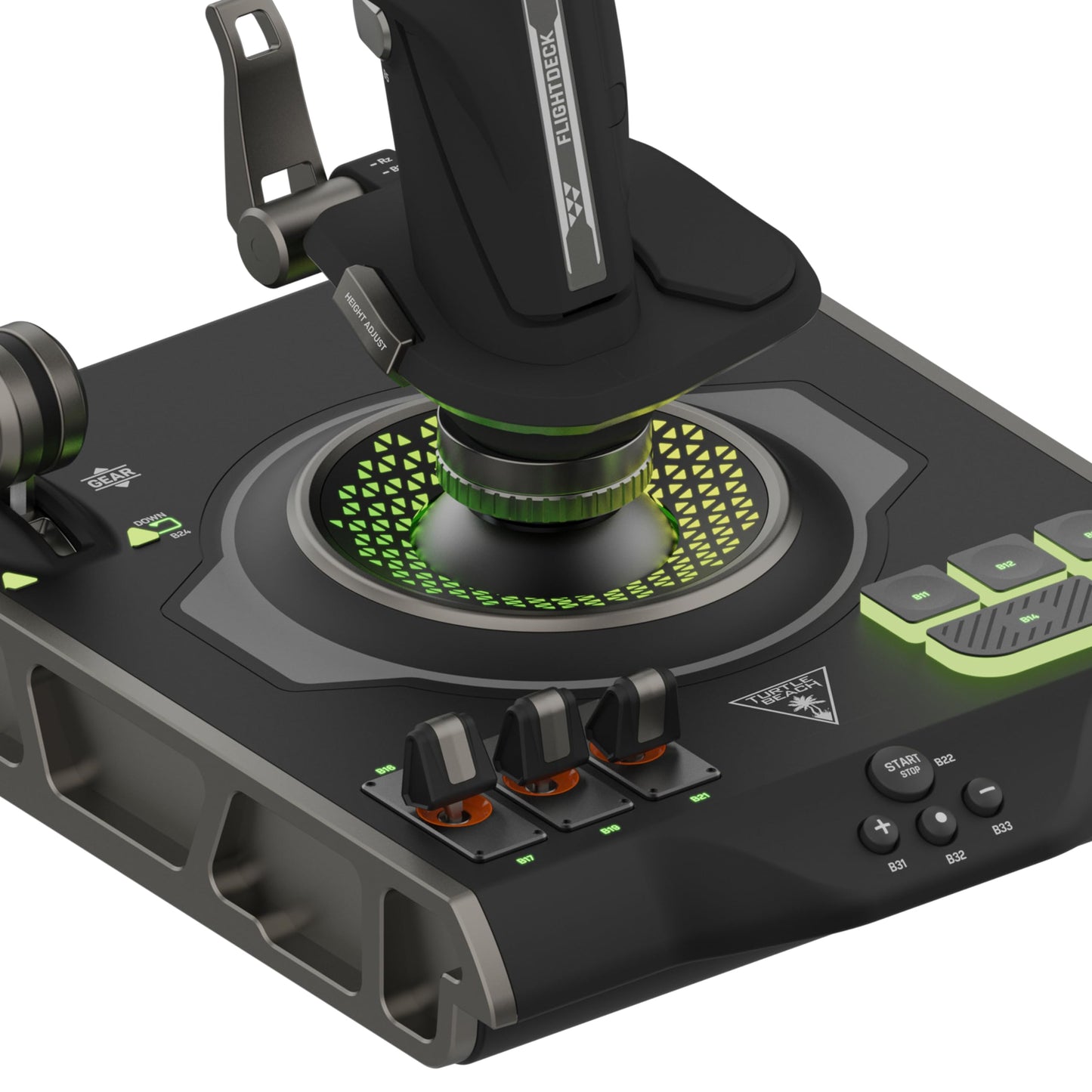 Sistema de control de vuelo universal VelocityOne de Turtle Beach: Xbox Series X y Xbox Series S, Xbox One y PC con Windows 10 y 11, con palanca de mando, cuadrante del acelerador, rueda de ajuste y controles del timón 