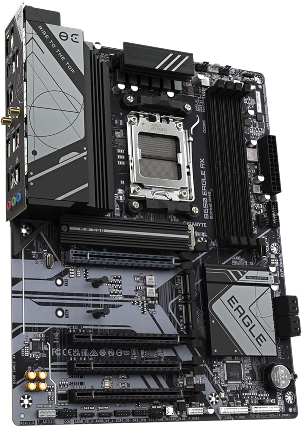 GIGABYTE B650 Eagle AX AM5 LGA 1718 AMD B650 ATX, DDR5 Triple M.2, PCIe 5.0, USB 3.2 Gen2x2 Tipo-C, AMD Wi-Fi 6E, Realtek GbE LAN 