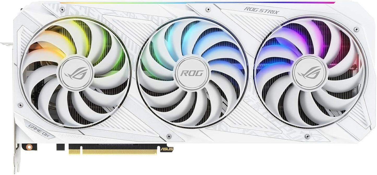 ASUS ROG STRIX NVIDIA GeForce RTX™ 3080 White OC Edition Gaming Graphics Card (PCIe 4.0, 10GB GDDR6X, HDMI 2.1, DisplayPort 1.4a, White color scheme, Axial-tech Fan Design, 2.9-slot, Super Alloy Power