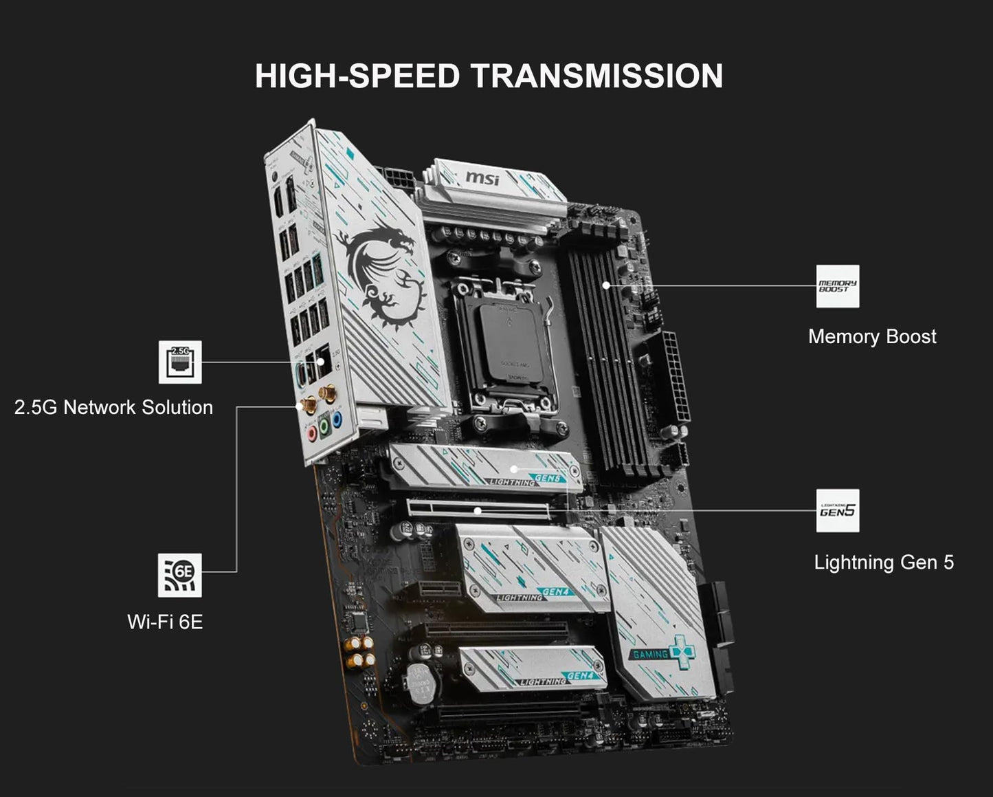 Procesador de escritorio desbloqueado AMD Ryzen 7 7700X de 8 núcleos y 16 subprocesos AM5 de 5,4 GHz con placa base MSI PRO B650-P WiFi ProSeries (AMD AM5, ATX, DDR5, PCIe 4.0) INLAND Micro Center 