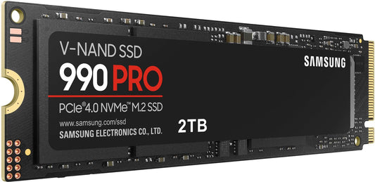 SAMSUNG 990 PRO SSD NVMe M.2 PCIe Gen4, M.2 2280 Internal Solid State Hard Drive, Seq. Read Speeds Up to 7,450 MB/s for High End Computing, Gaming, and Heavy Duty Workstations, MZ-V9P2T0B/AM