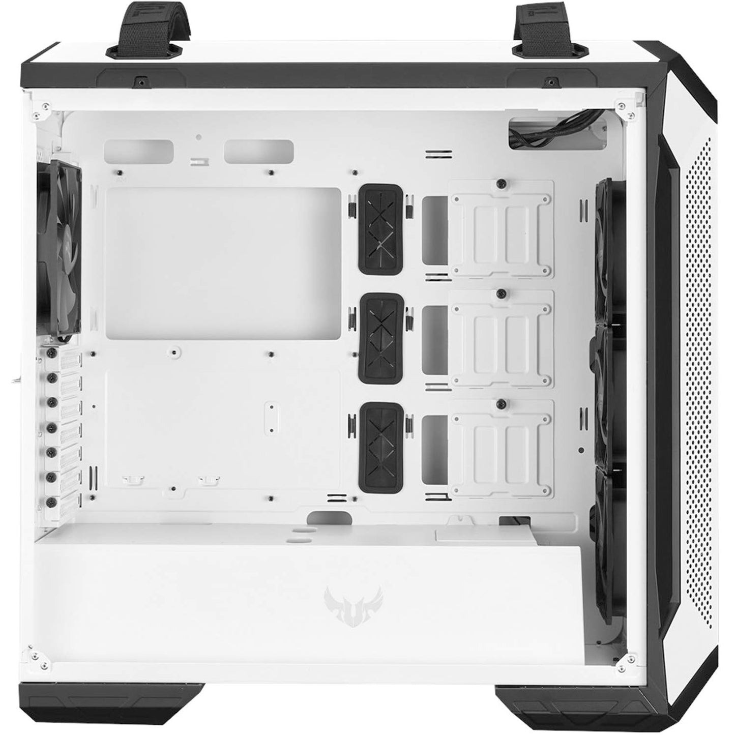 ASUS TUF Gaming GT501 White Edition Mid-Tower Computer Case for up to EATX Motherboards with 2 x USB 3.1 Front Panel, Smoked Tempered Glass, Steel Construction, and Four Case Fans