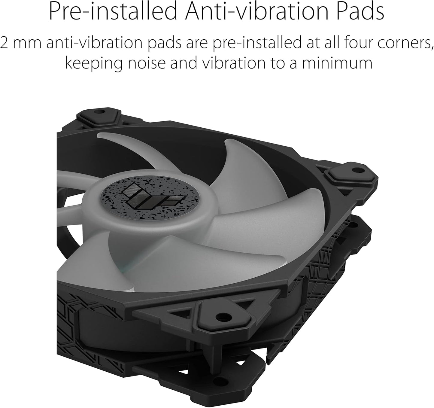 Ventilador de chasis ASUS ARGB PWM de 120 mm con cojinete fluidodinámico avanzado, LED personalizables, matriz de LED de doble capa: para chasis de computadora y radiador líquido 