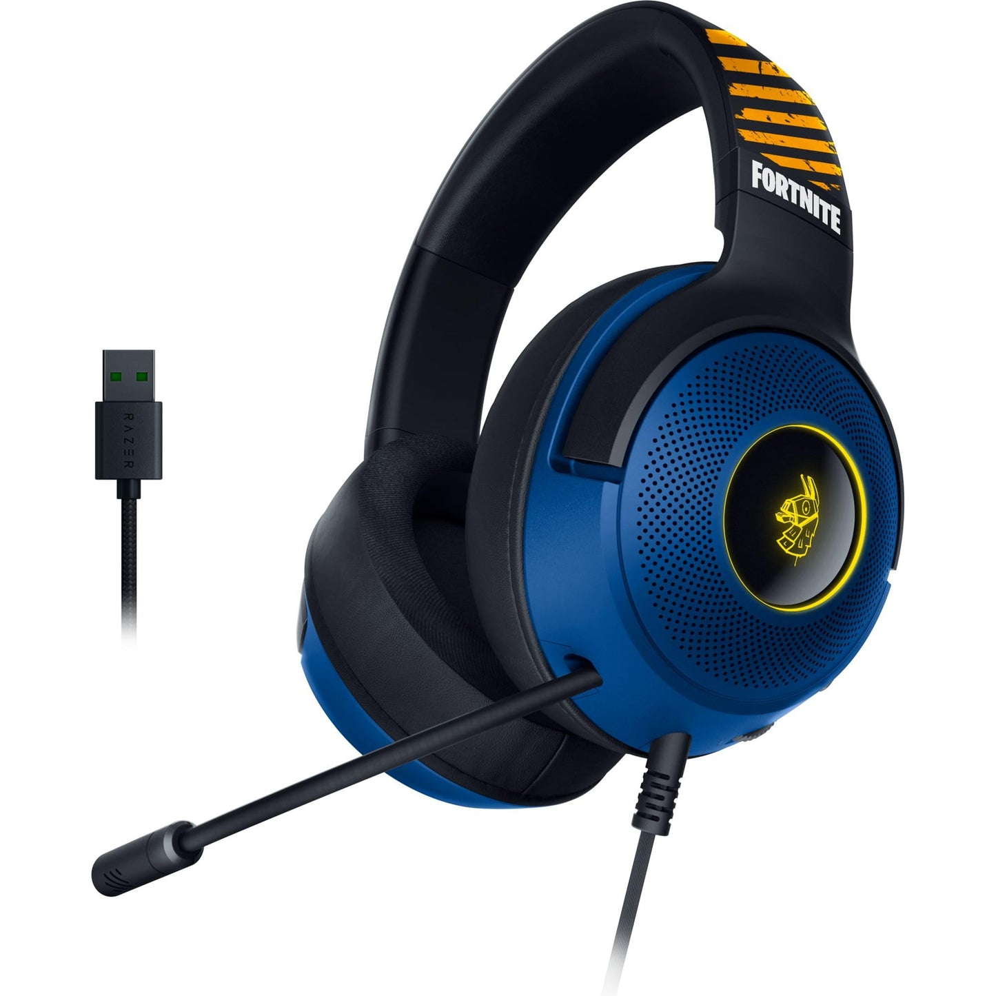 Auriculares para juegos con cable USB Razer Kraken V3 X: construcción liviana, controladores Triforce de 40 mm, micrófono cardioide HyperClear, sonido envolvente 7.1, iluminación Chroma RGB, color negro 