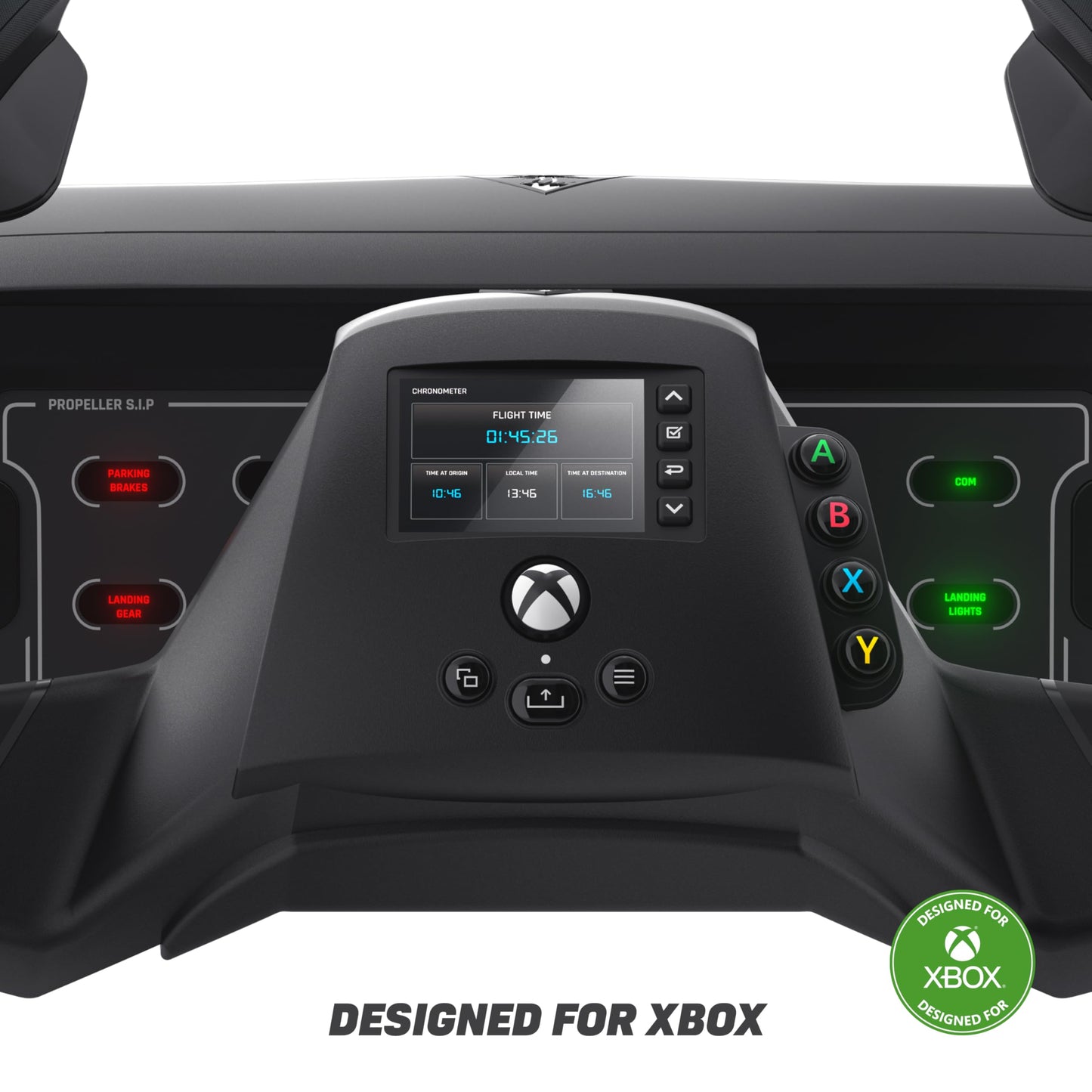 Sistema de control de vuelo universal VelocityOne de Turtle Beach: Xbox Series X y Xbox Series S, Xbox One y PC con Windows 10 y 11, con palanca de mando, cuadrante del acelerador, rueda de ajuste y controles del timón 