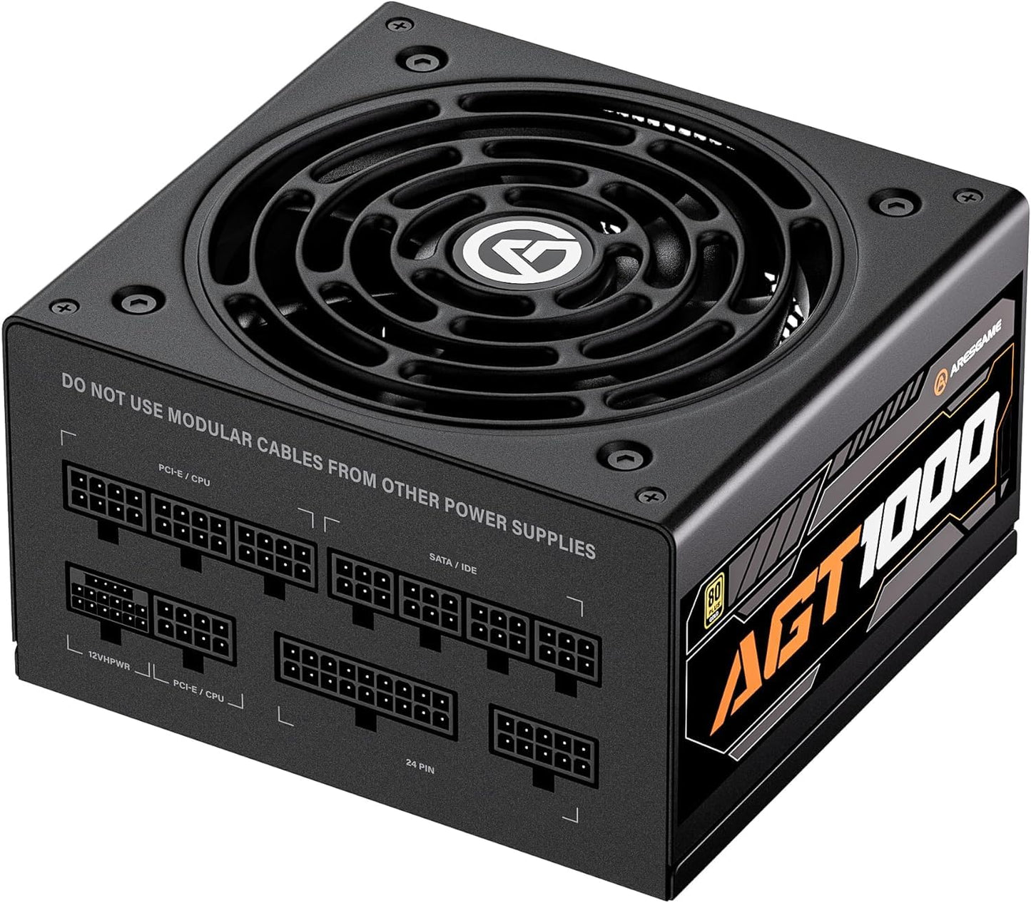 AGT Series 1000W Power Supply, 80+ Gold Certified, Fully Modular, FDB Fan, Compact 140mm Size, 10 Year Warranty, ATX Gaming Power Supply