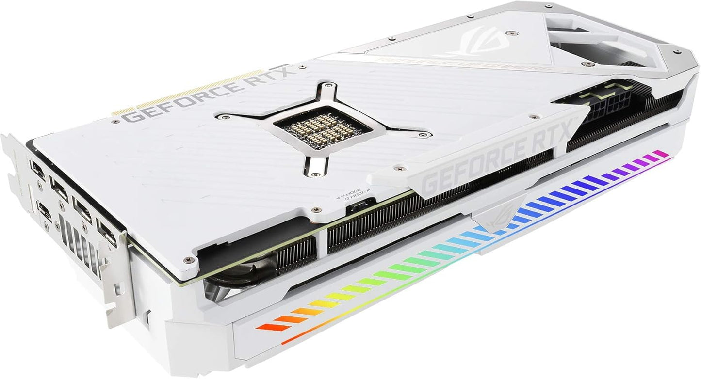 ASUS ROG STRIX NVIDIA GeForce RTX™ 3080 White OC Edition Gaming Graphics Card (PCIe 4.0, 10GB GDDR6X, HDMI 2.1, DisplayPort 1.4a, White color scheme, Axial-tech Fan Design, 2.9-slot, Super Alloy Power