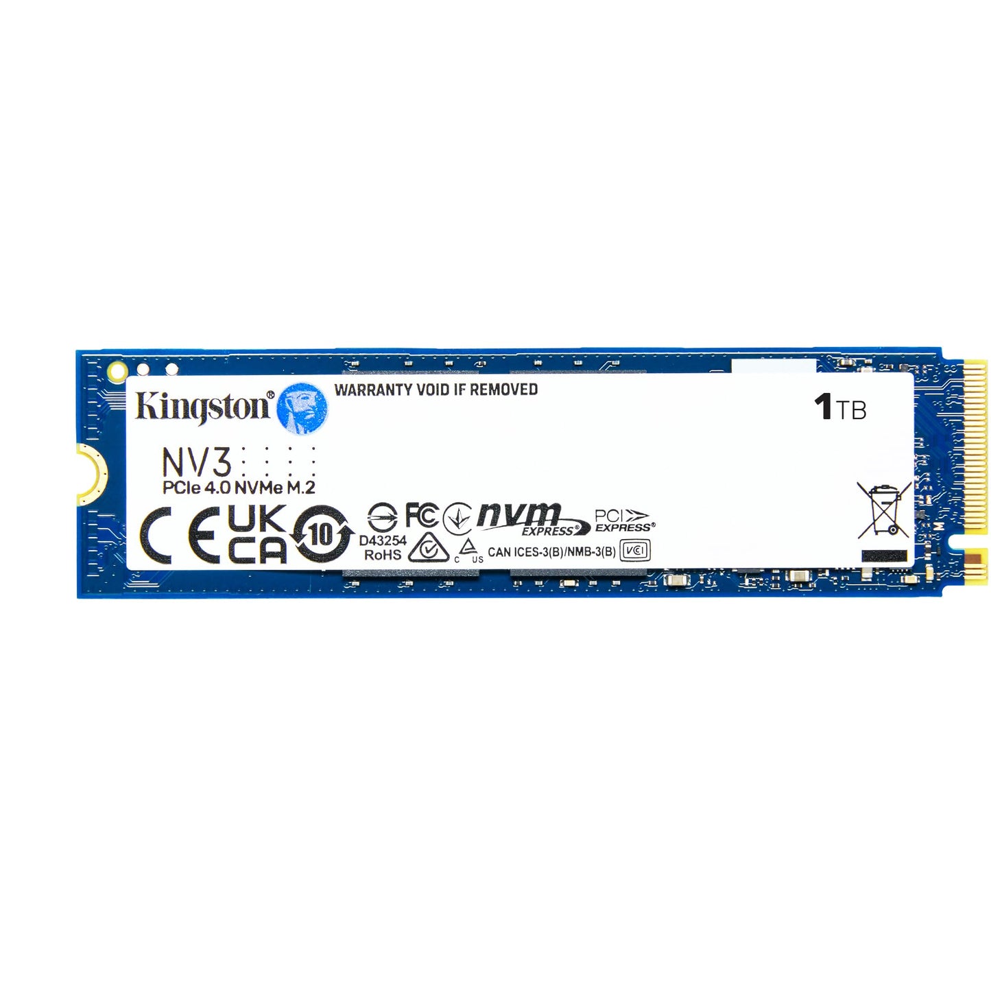 Kingston NV3 1TB M.2 2280 NVMe SSD | PCIe 4.0 Gen 4x4 | Up to 6000 MB/s | SNV3S/1000G