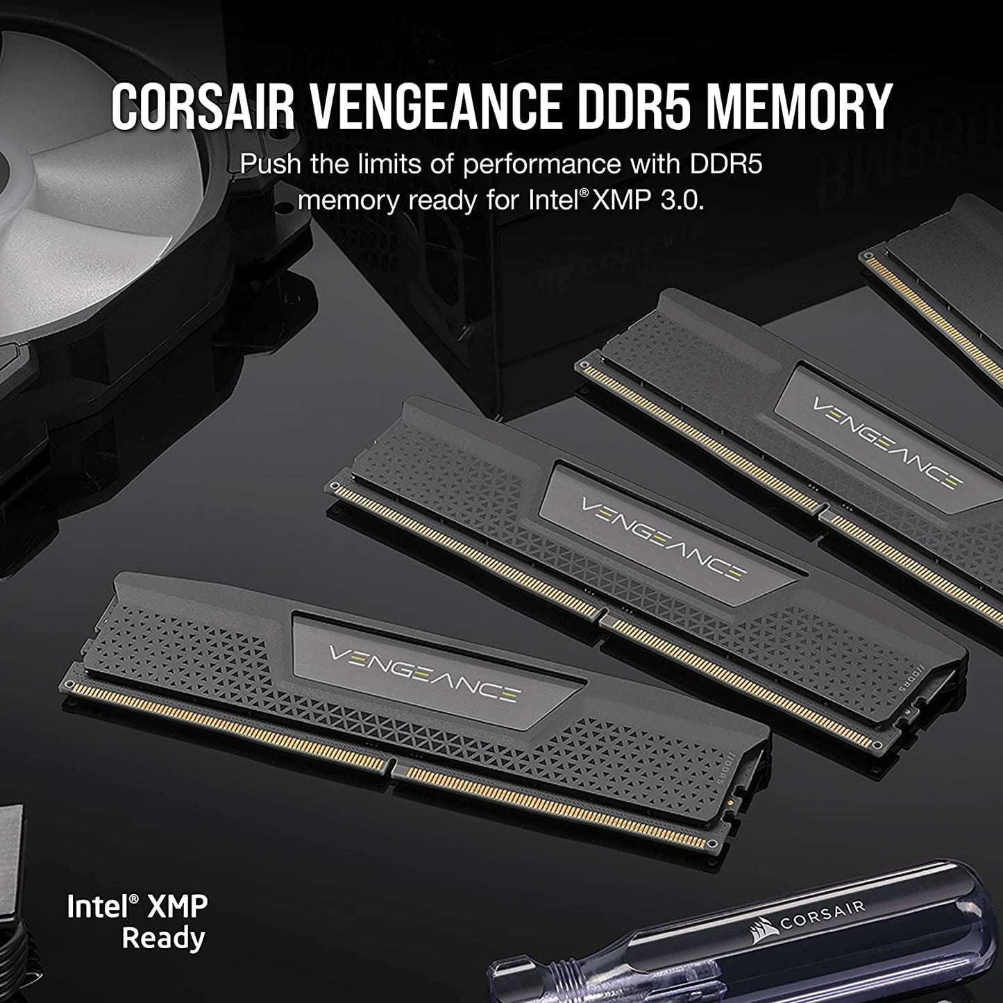 Memoria RAM DDR5 CORSAIR Vengeance de 32 GB (2 x 16 GB), 6000 MHz, CL30-36-36-76, 1,40 V, Intel XMP, para ordenador de sobremesa, color negro (CMK32GX5M2B6000C30) 